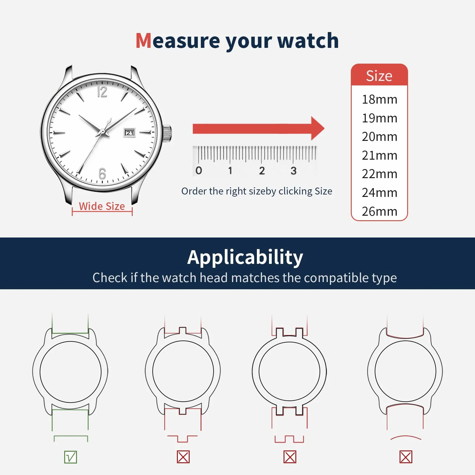 Fullmosa Correa de Reloj 22mm 20mm 18mm Cuero Liberación Rápida Repuesto para Samsung Galaxy Watch Huawei Smart Watch Fossil