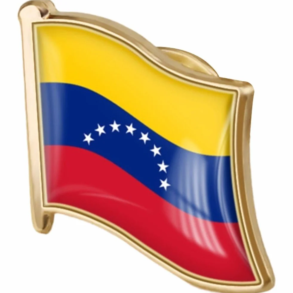 Wudaizhi Insignia De Solapa De Metal con Bandera Nacional De Venezuela: Pin De Bandera Amarilla, Azul Y Roja con Acabado Resistente Y Cierre Seguro.