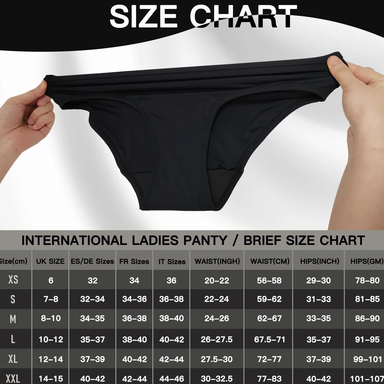 Bragas de Bikini menstruales Impermeables sin Costuras Anti Fugas para Piscina Playa Mujeres Negro