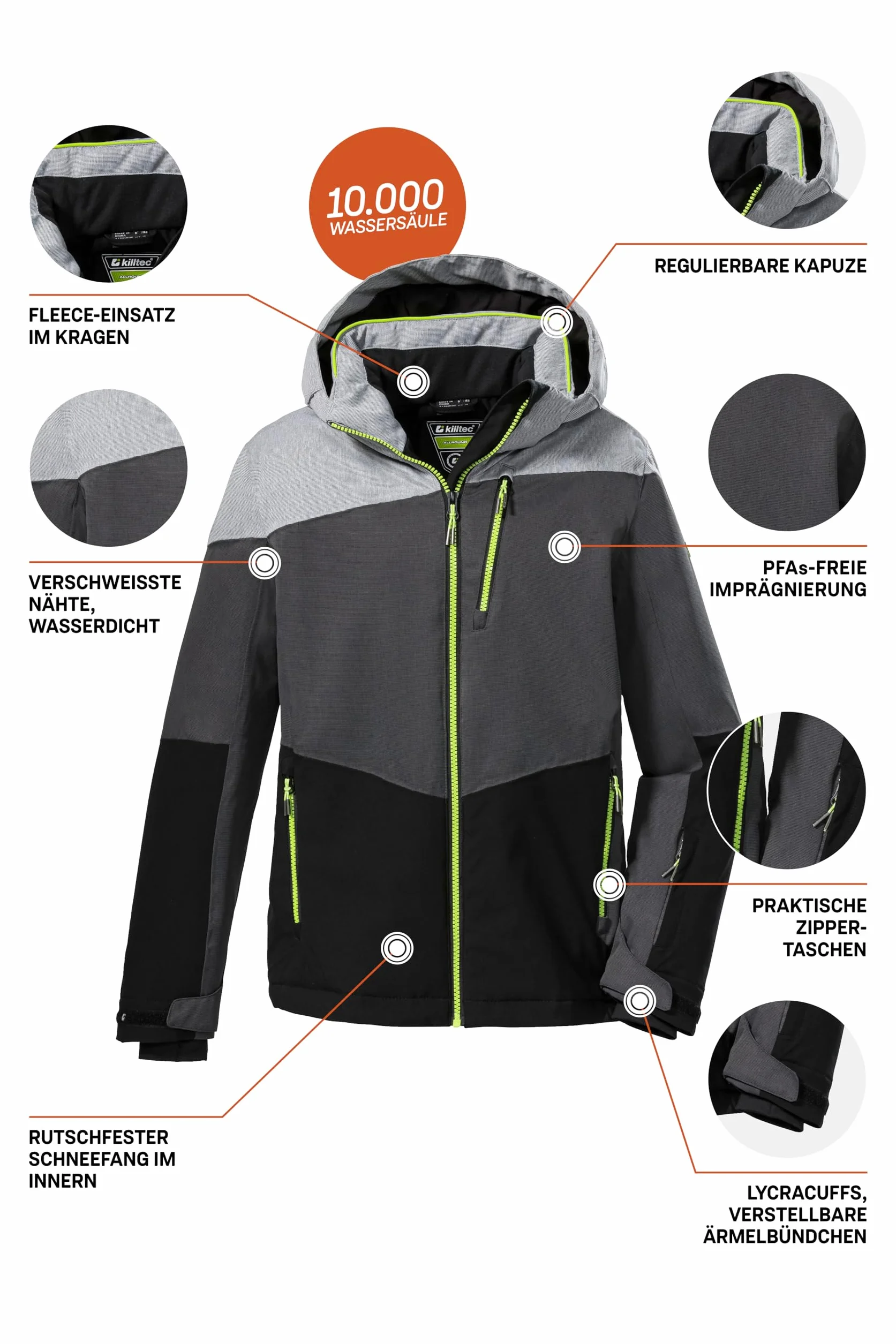 Killtec Ksw 161 Bys Chaqueta de esquí funcional con capucha protección nieve Niñas