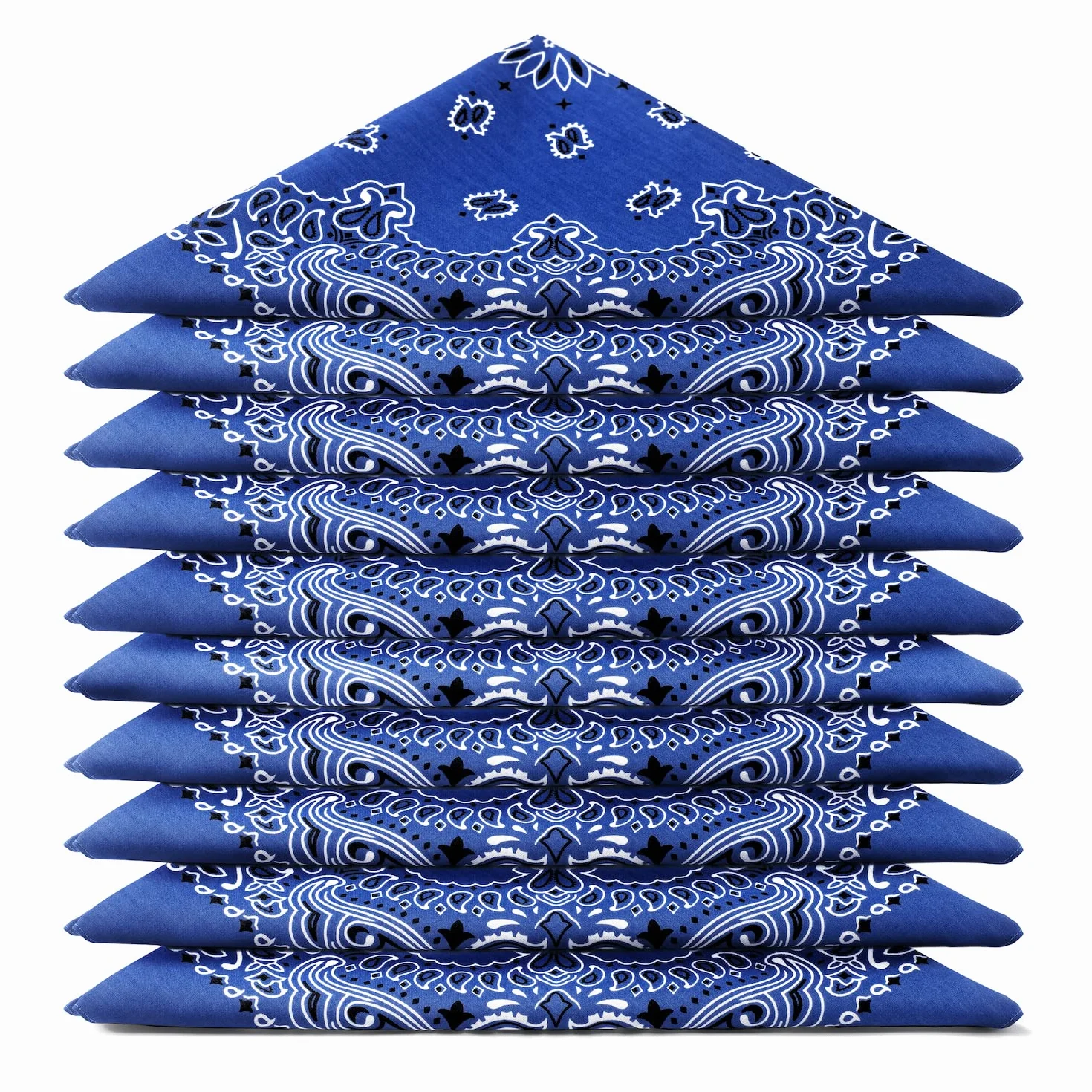 Paquete de Bandanas 100% Algodón Estampado Paisley 20 Colores Exclusivos