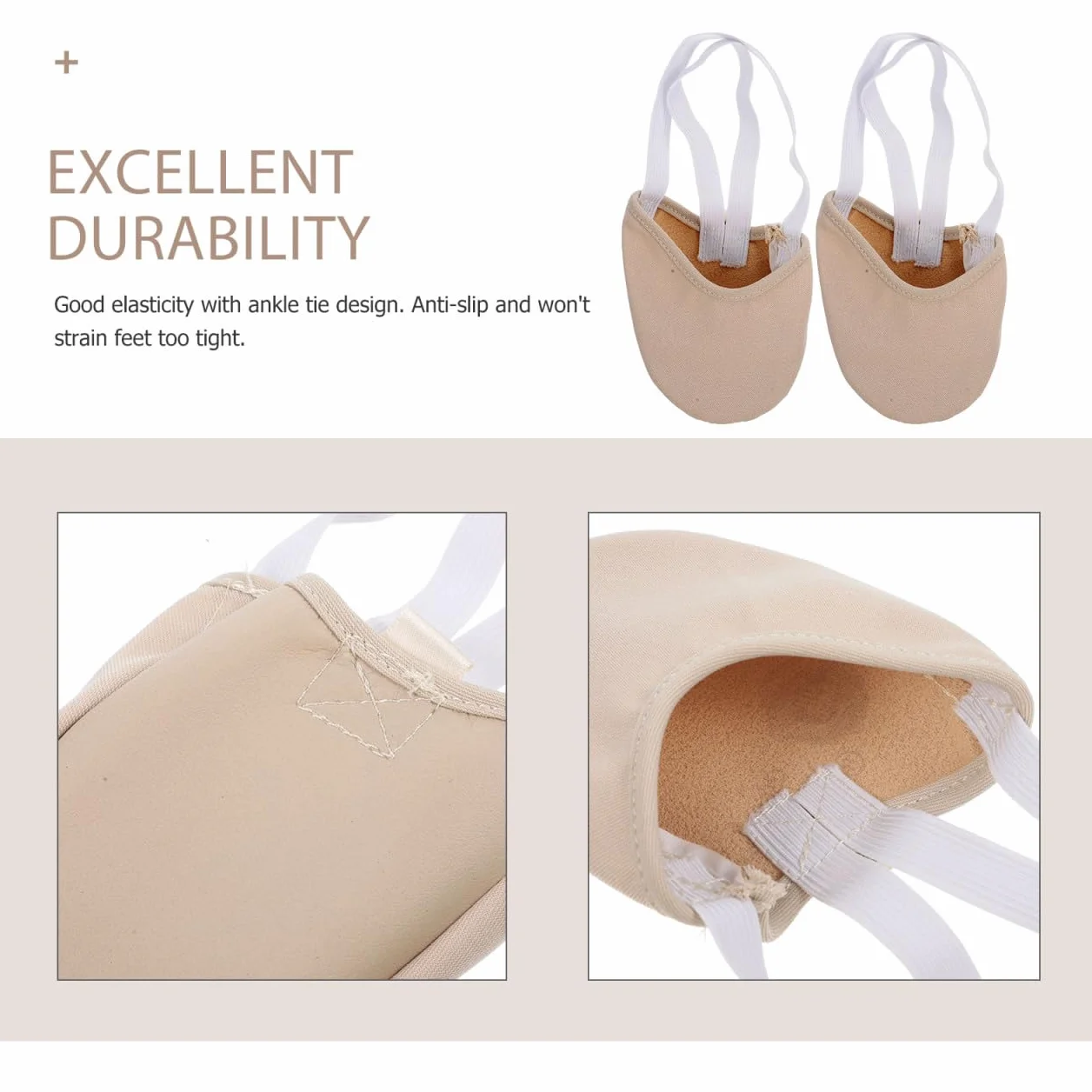 Calcetines Antideslizantes para Ballet y Yoga Suelo Talla S (30-32) Color de Piel