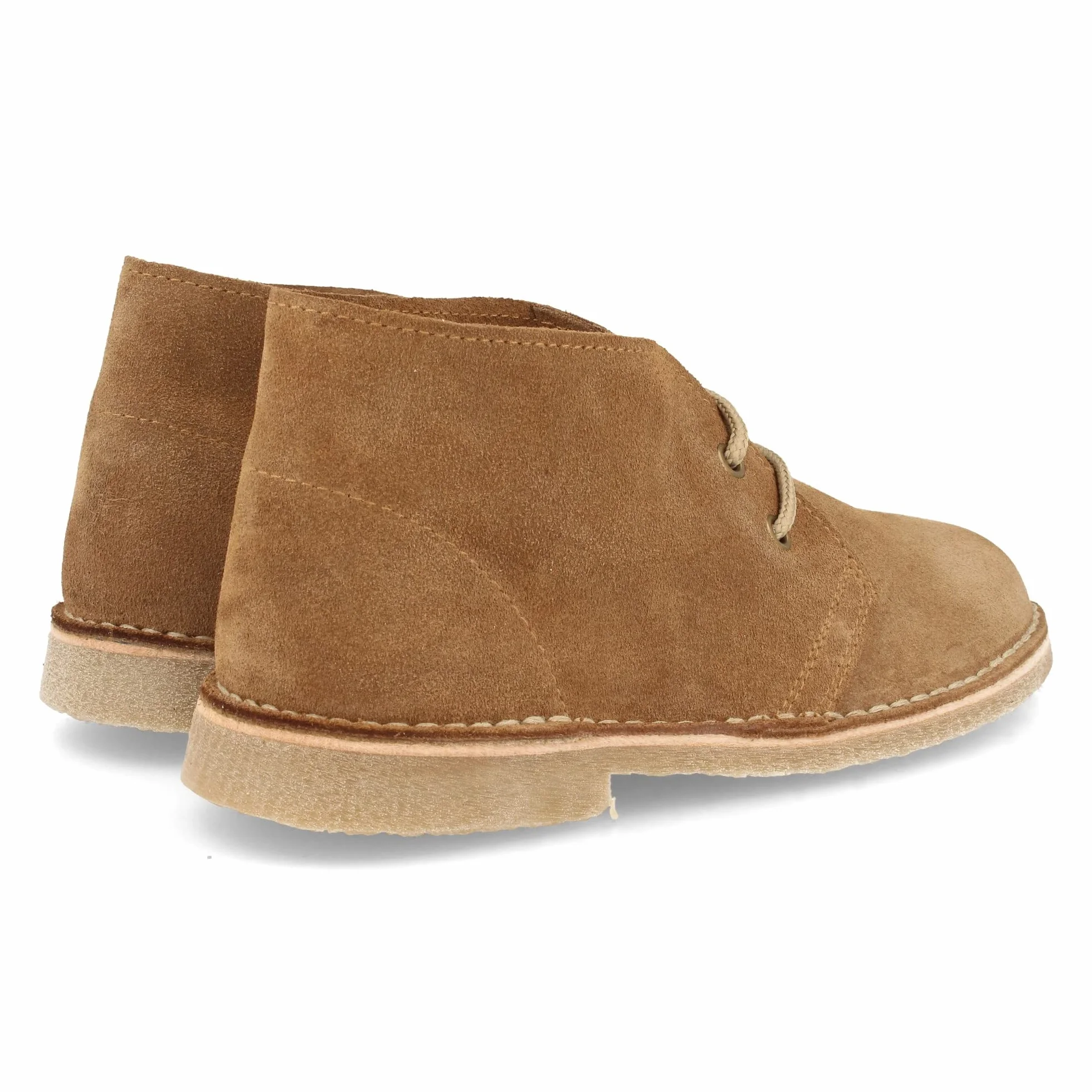 Botas Desierto Safari Piel Serraje Suela Crepe Antideslizante Cordones