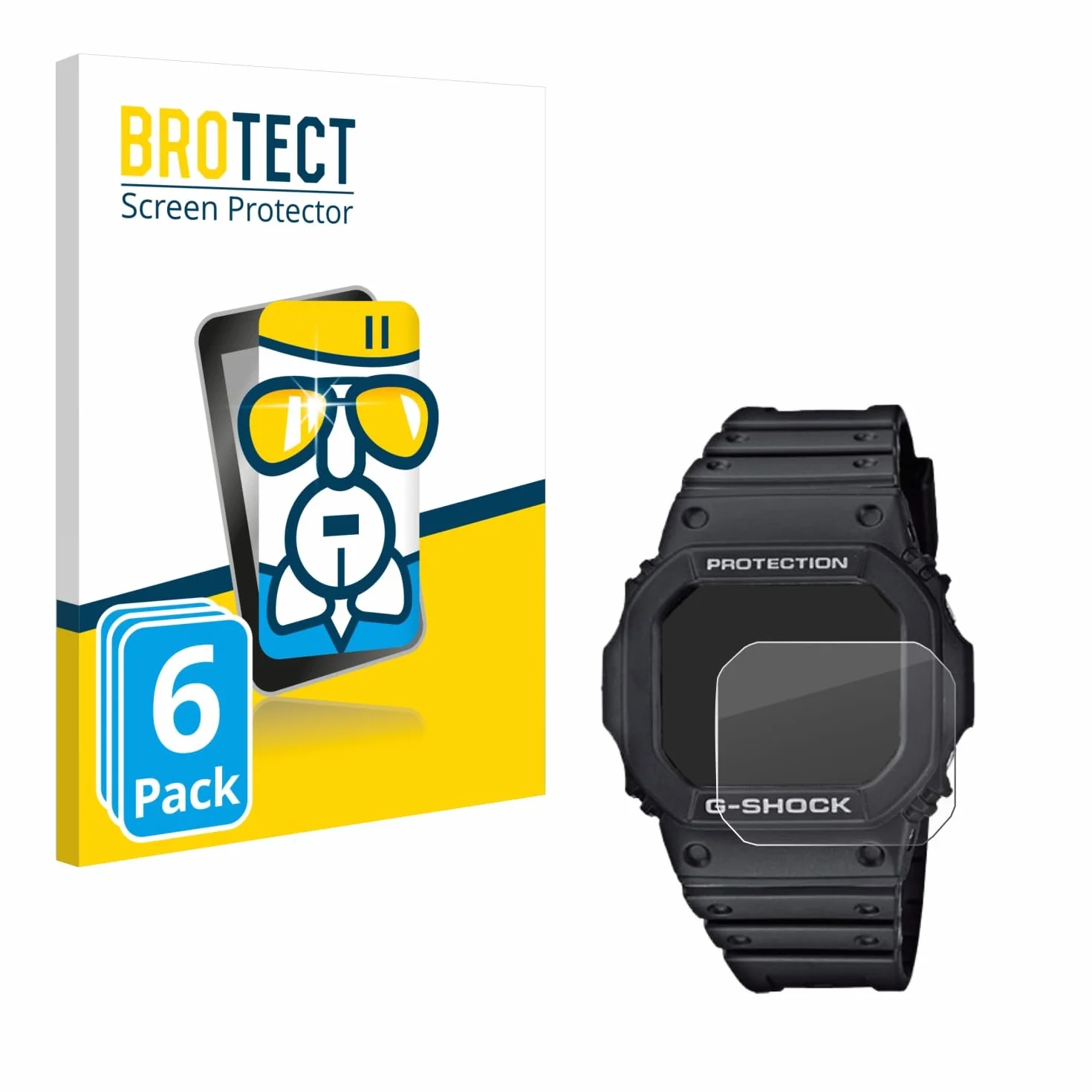 BROTECT Protector Pantalla Cristal para Casio G-Shock GW-M5610-1ER Dureza 9H Anti-Arañazos