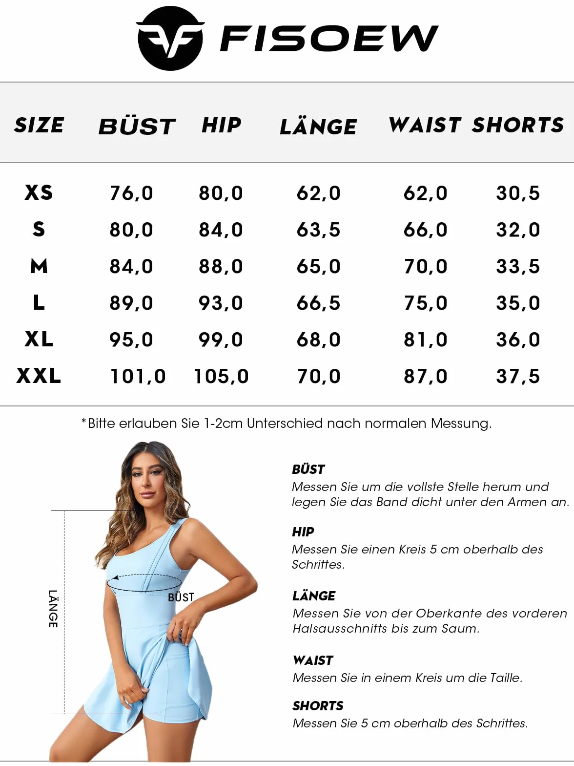Fisoew Vestido de Tenis para Mujer sin Mangas Cuello Redondo con Sujetador Integrado y Pantalones Cortos