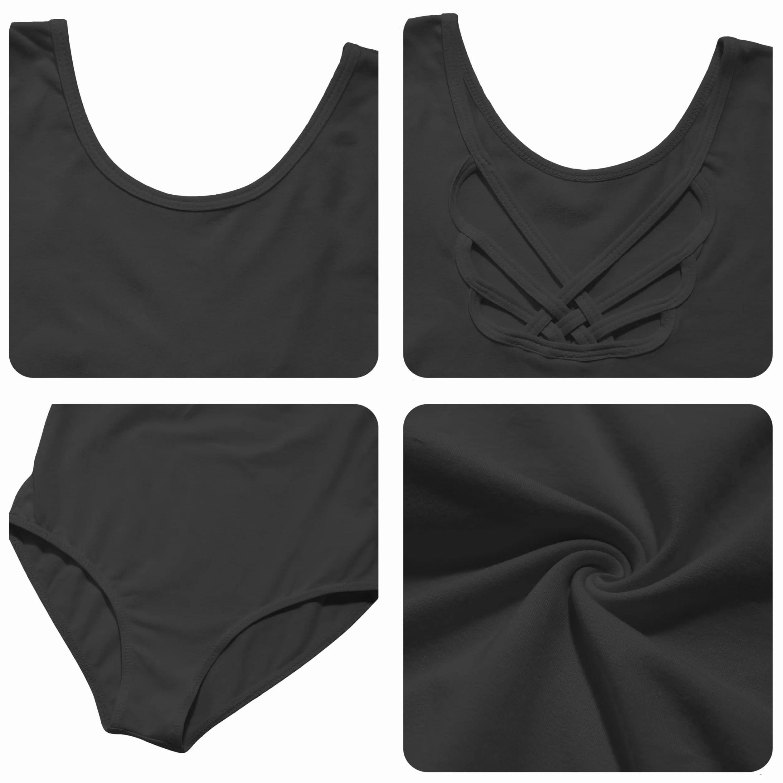 Leotardo Maillot de Ballet Manga Larga Algodón para Niña