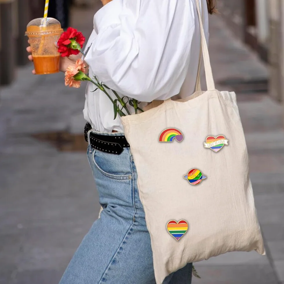 Broche Arcoíris 15 Piezas Pin Arcoiris Metal Broches LGBT Rainbow Esmalte Pines Esmaltados Coloridos para Ropa Bolsa Mochilas