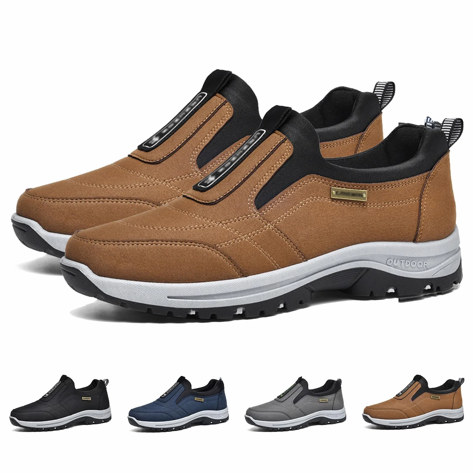 Zapatillas Deportivas Hombre Impermeables Senderismo Trekking Antideslizantes Marrón 42EU