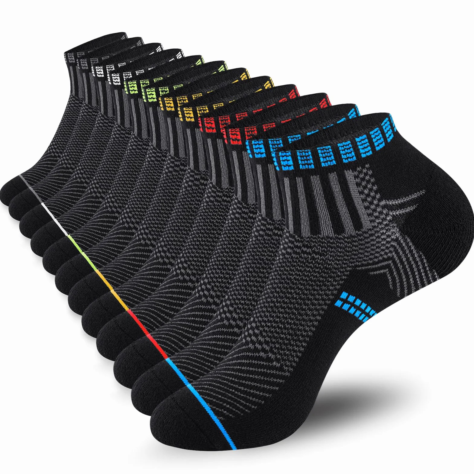 Calcetines Tobilleros 6 Pares Transpirables Cortos Deporte Antiampollas Running Algodon Hombre Mujer