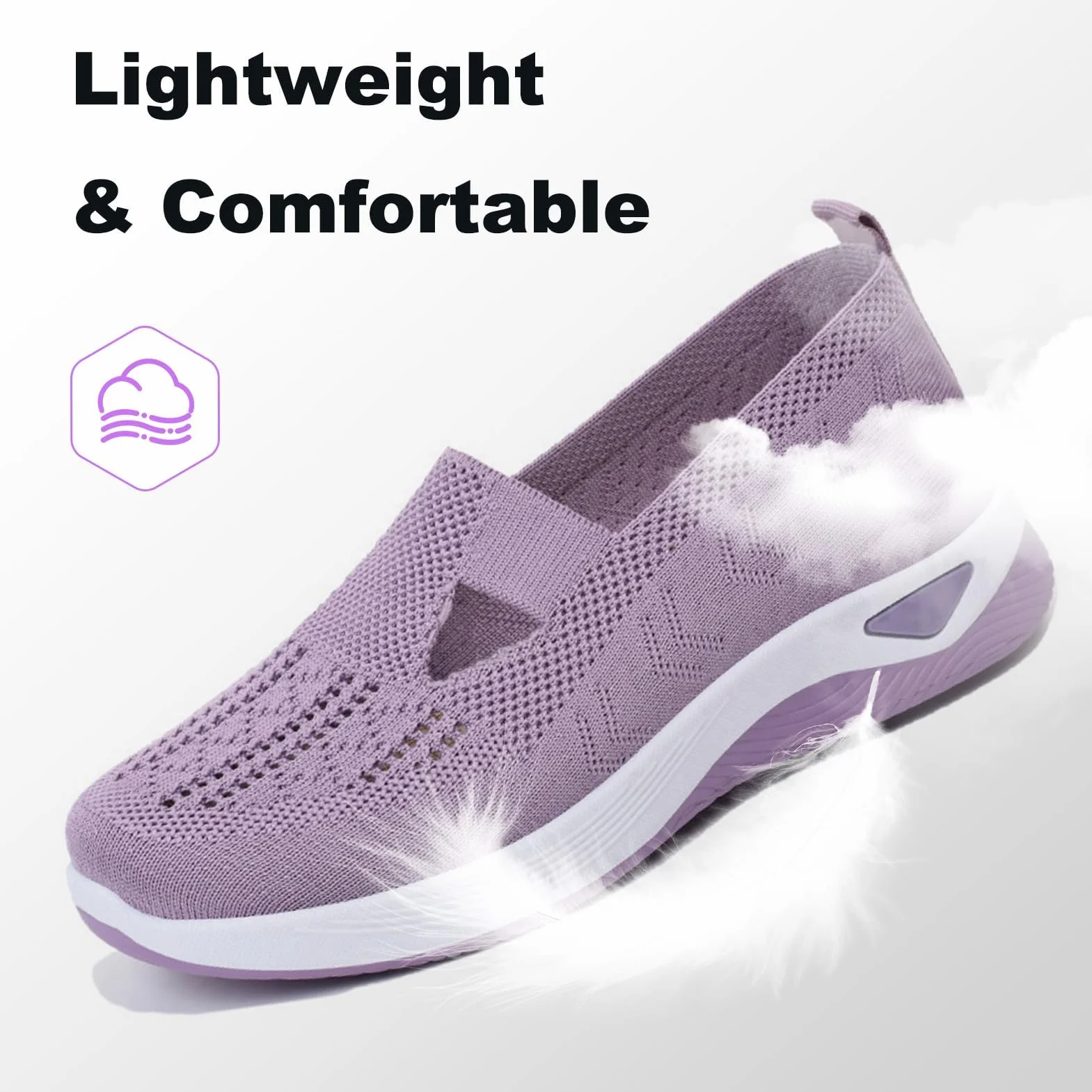 Zapatos Ortopédicos para Mujer con Malla Sin Cordones Antideslizantes Plataforma Ligeras