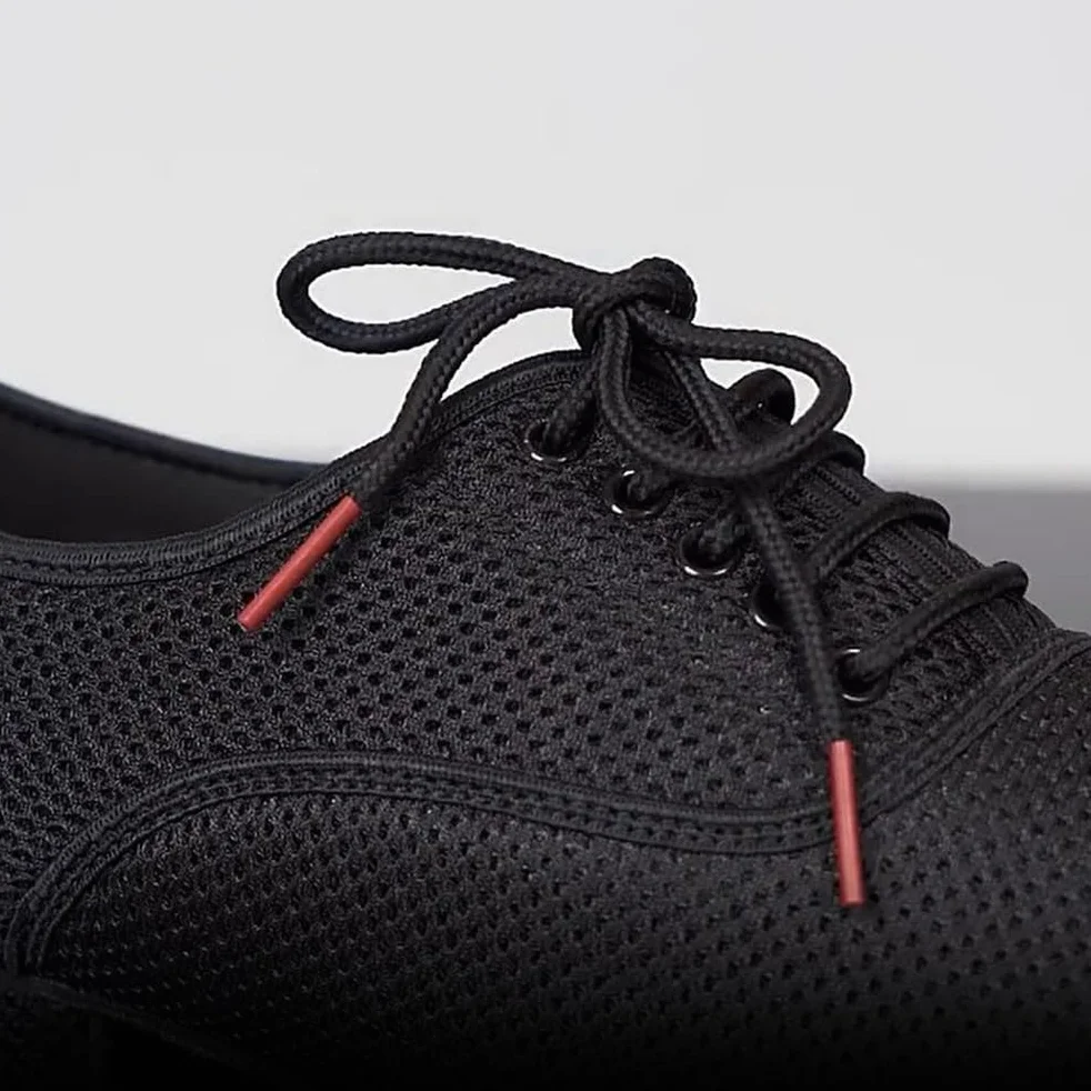 Zapatos de Baile de Malla Hombre Suela Cuero Cordones Salsa Latinas