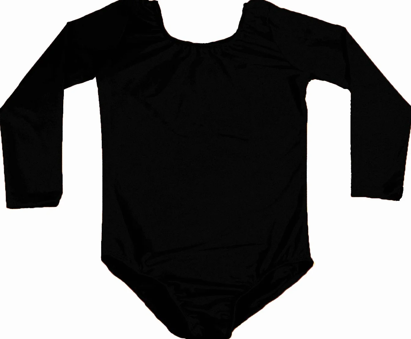 Maillot de Danza Ballet Gimnasia Leotardo Body Clásico Elástico para Niña Manga Larga Cuello Redondo Negro 12 años
