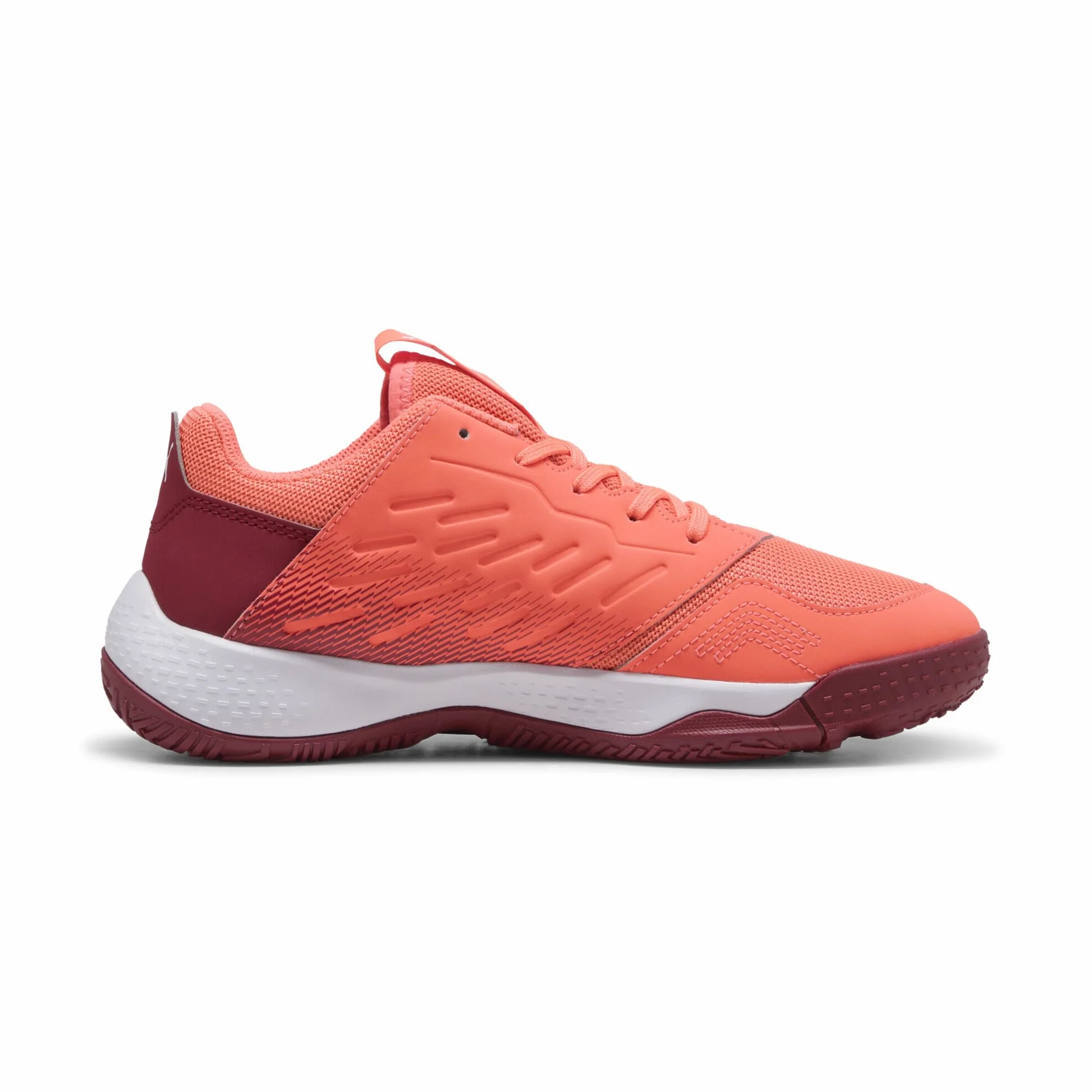 PUMA Accelerate Niños Zapatillas de Balonmano 38.5 Glowing Red White Dark Crimson Black