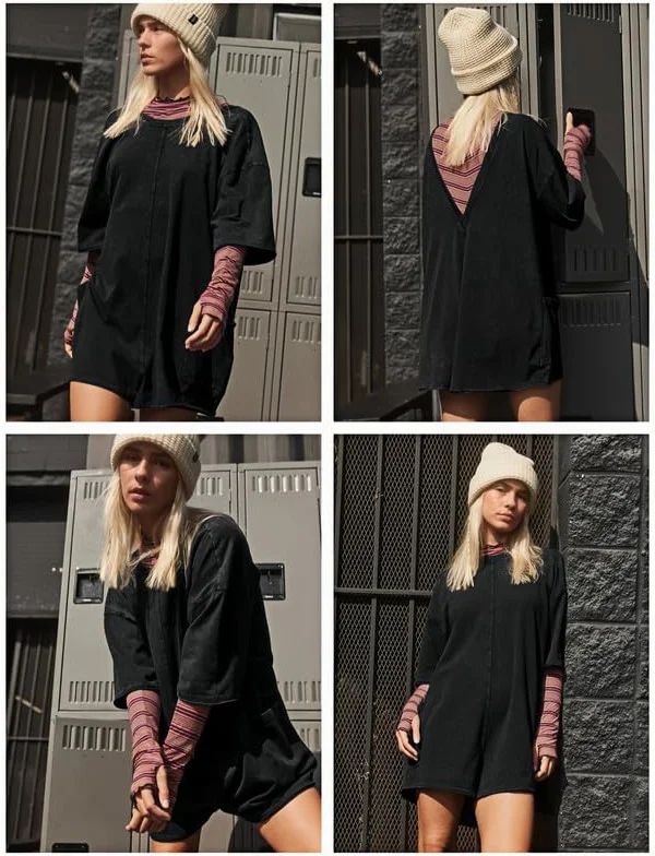 Mono Mujer Verano Manga Corta Jumpsuit Sexy Peto Suelto Pierna Ancha Overoles Casual Vestidos Playa