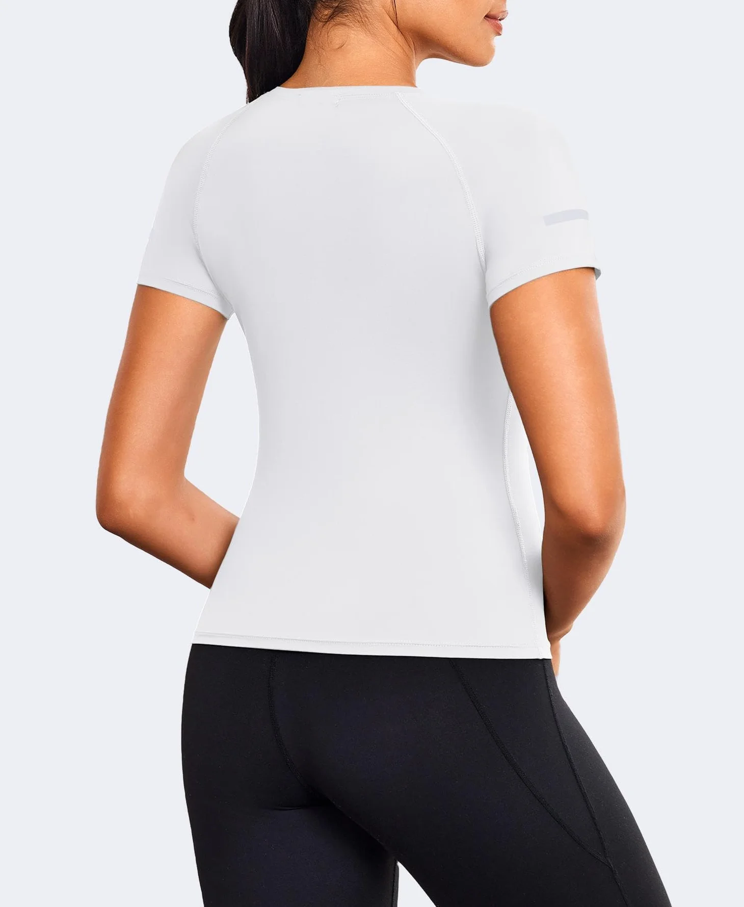 PINSPARK Camiseta Deportiva Mujer Manga Corta Transpirable Yoga Fitness Correr