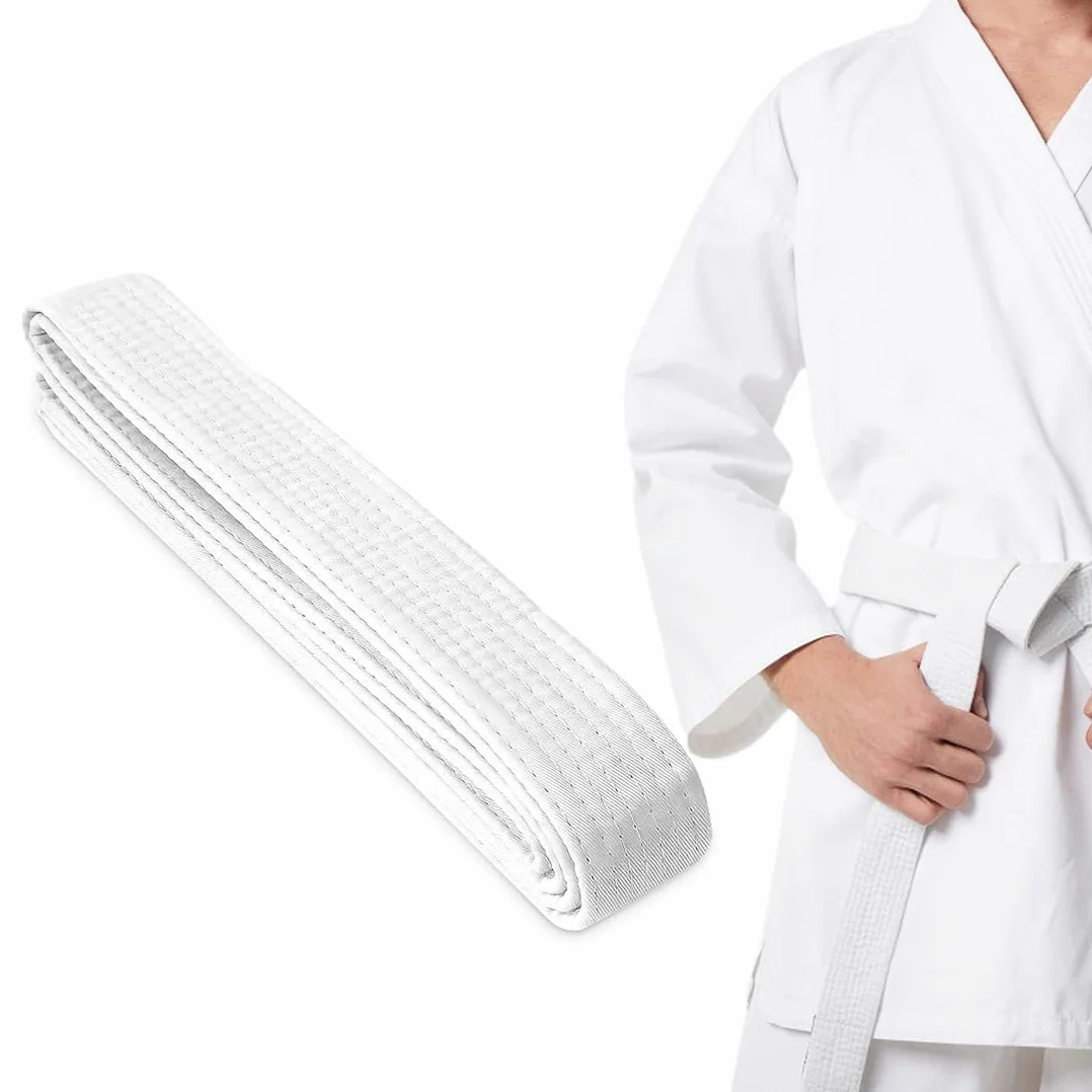 Cinturón de Judo Profesional 180 cm para Niños y Adultos - Blanco