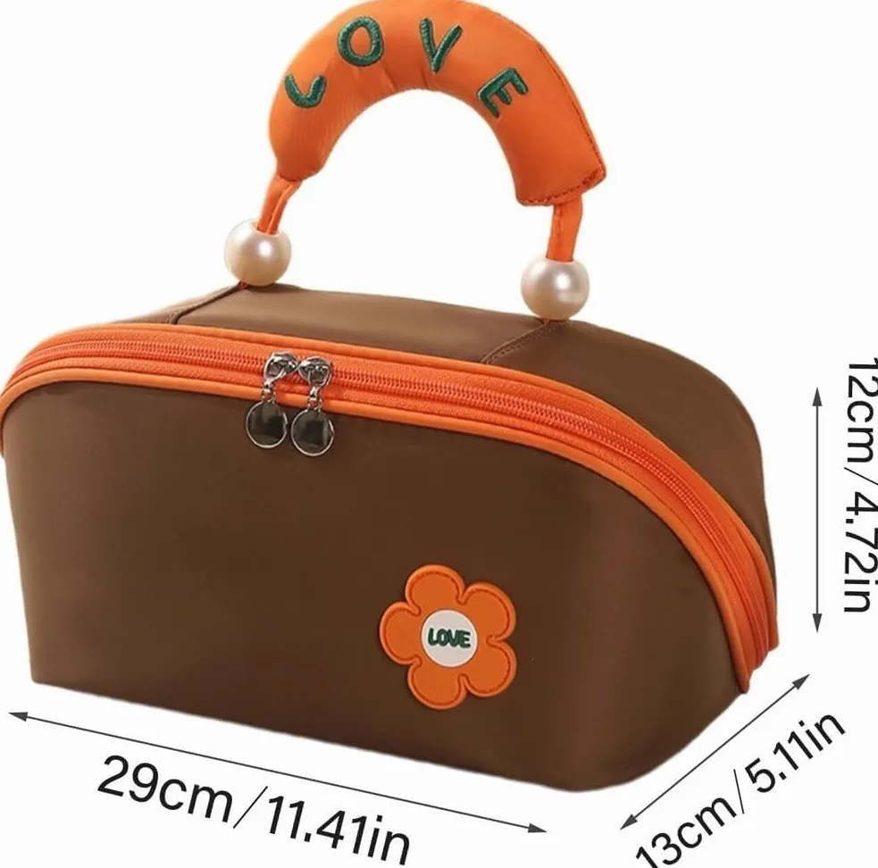 Bolsas de Lavado, Bolso cosmético hermético Multifuncional de la Almohada en Forma de Flor del Bolso del artículo de tocador del Viaje del poliéster(B)