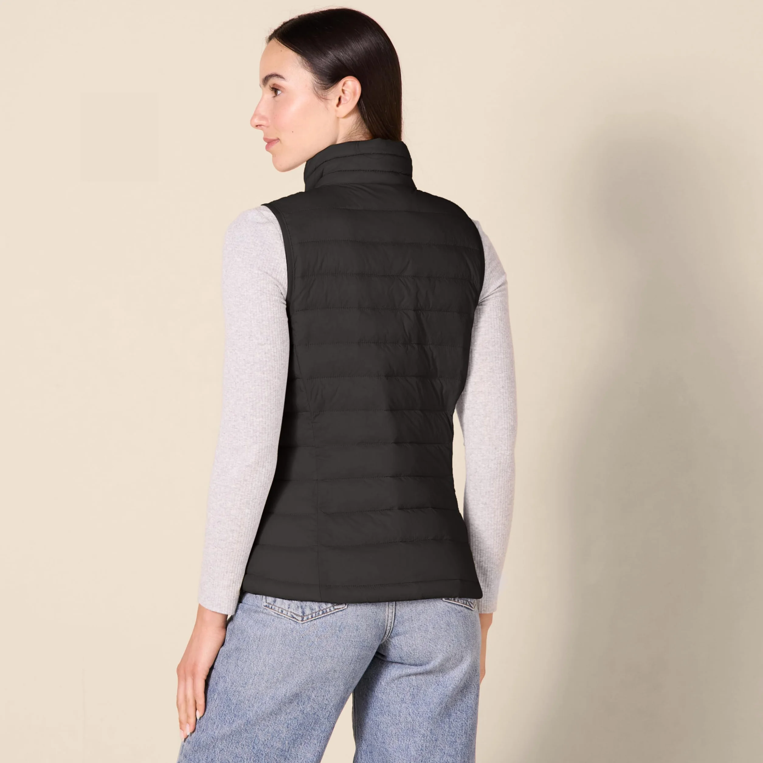 Amazon Essentials Chaleco Plumífero Plegable Resistente a la Lluvia Mujer