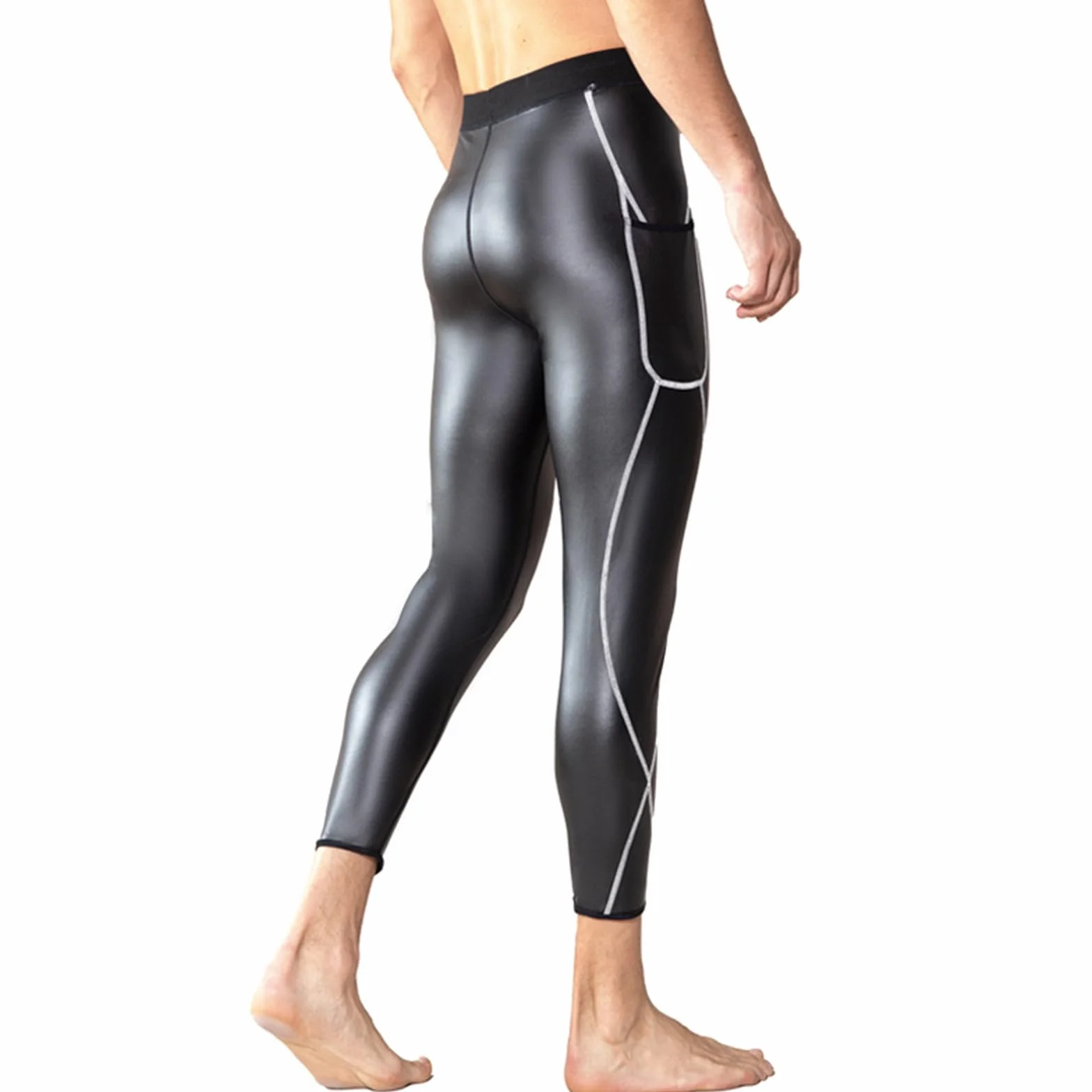 Leggings de compresión para hombre Base Layer brillante Running Fitness 2026