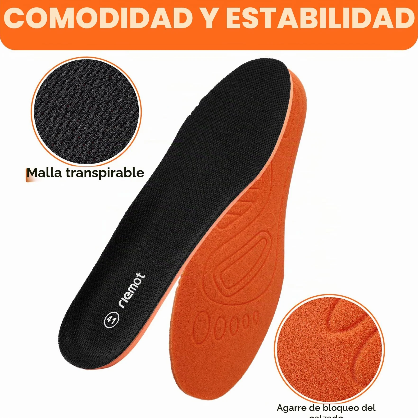 Riemot Plantillas de Reemplazo Confortables para Zapatos Hombres Mujeres Botas de Trabajo