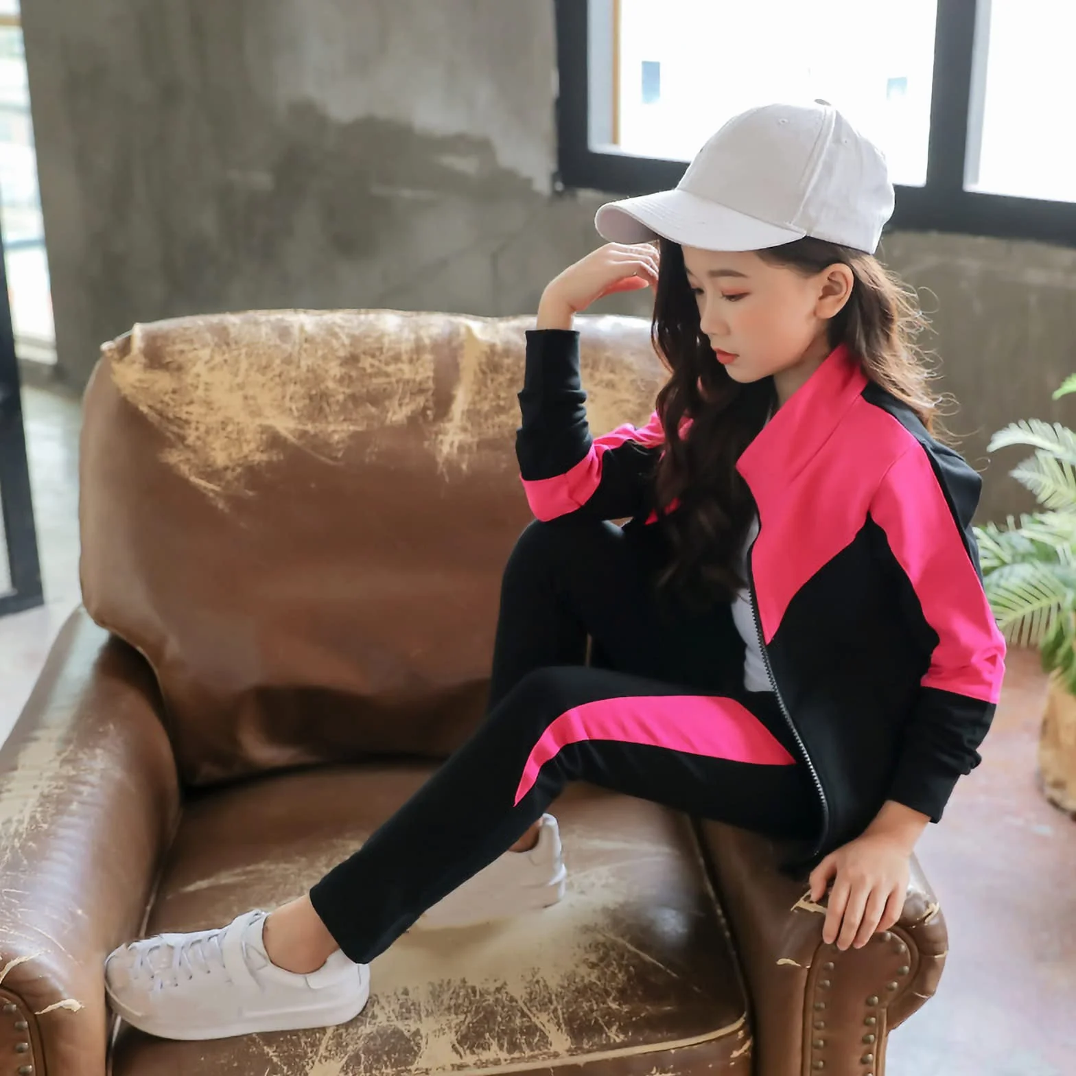 amropi Niña Chándal Deportivo Chaqueta y Joggers 2 Piezas Conjunto 3-10 años