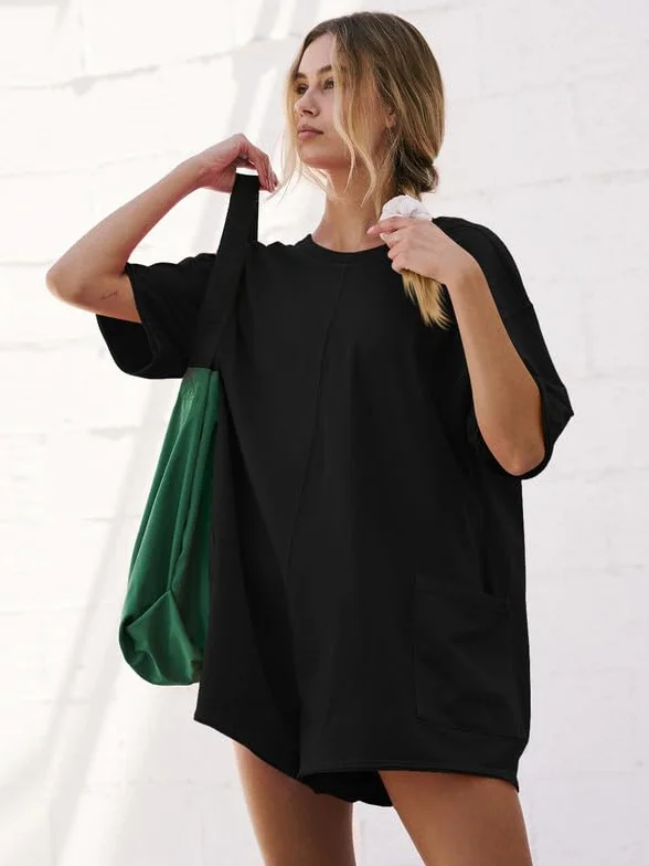 Mono Mujer Verano Manga Corta Jumpsuit Sexy Peto Suelto Pierna Ancha Overoles Casual Vestidos Playa