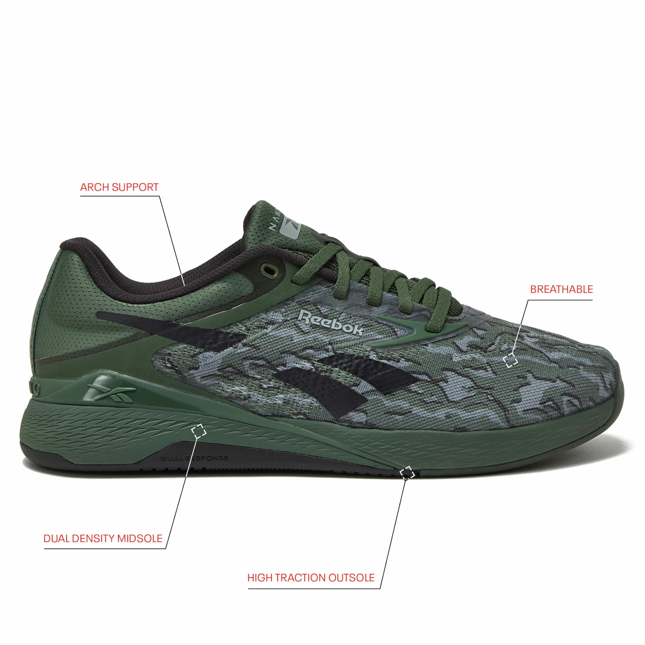 Reebok Nano X5 Mens Training Running Sneakers
