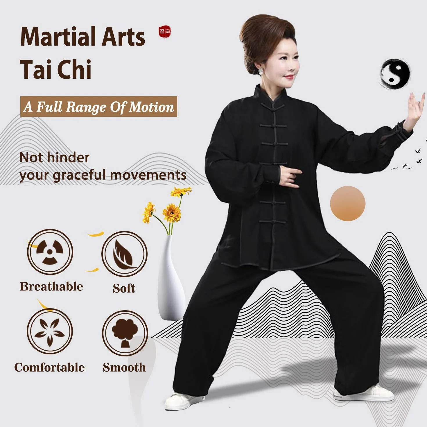 BBLAC 2KEY Uniformes tradicionales chinos para Tai Chi y Wing Chun de seda de leche