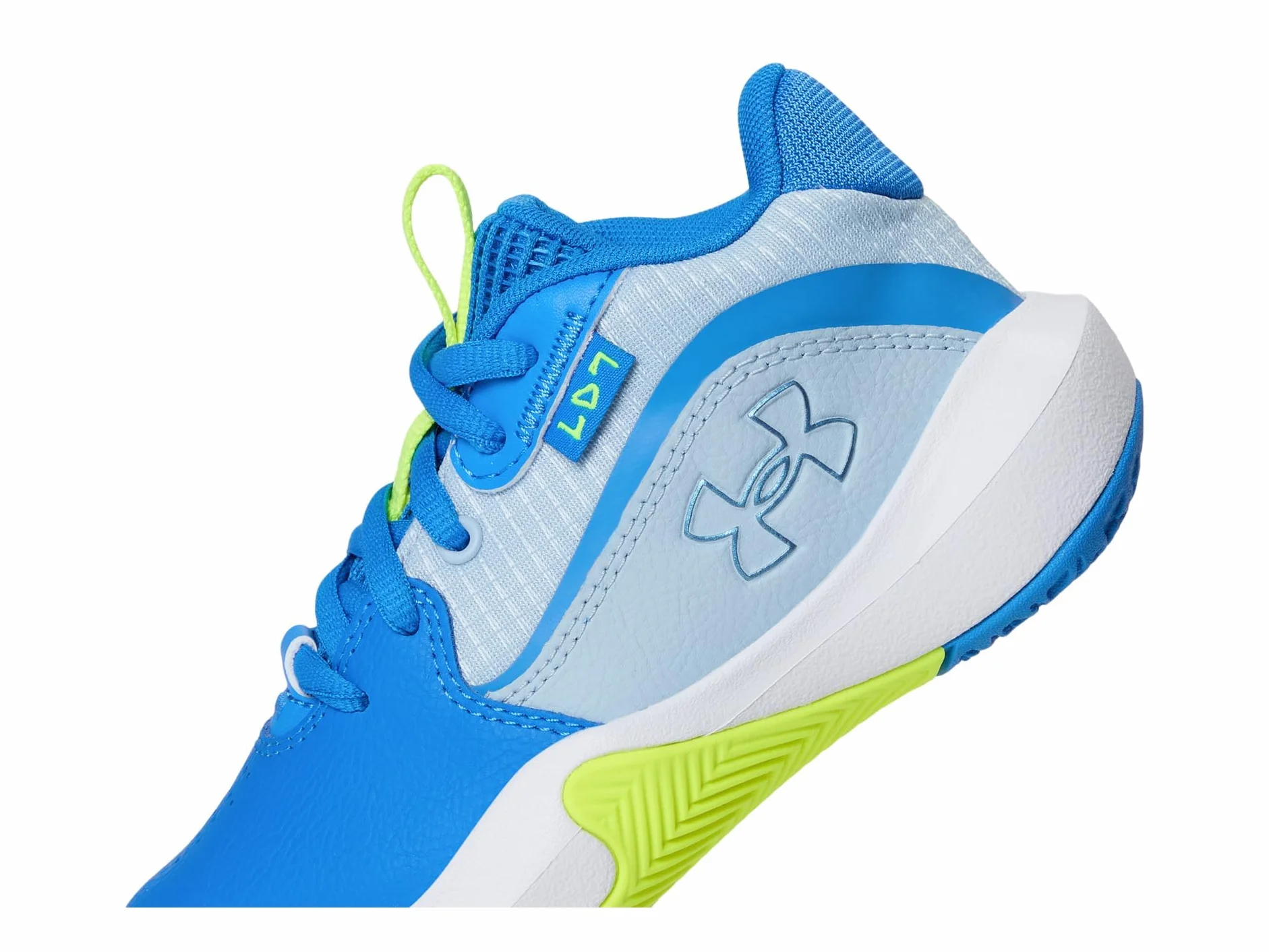 Under Armour Lockdown 7 Tenis Unisex para Niños Preescolares, Blue Calm/Blue Atlantis/Metallic, 13 Little Kid