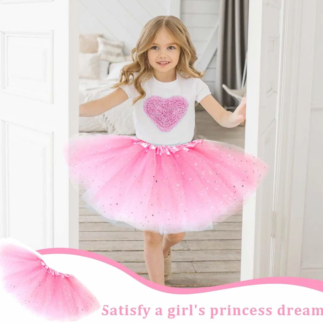 Falda tul niña para niñas 2-7 años tutus rosa