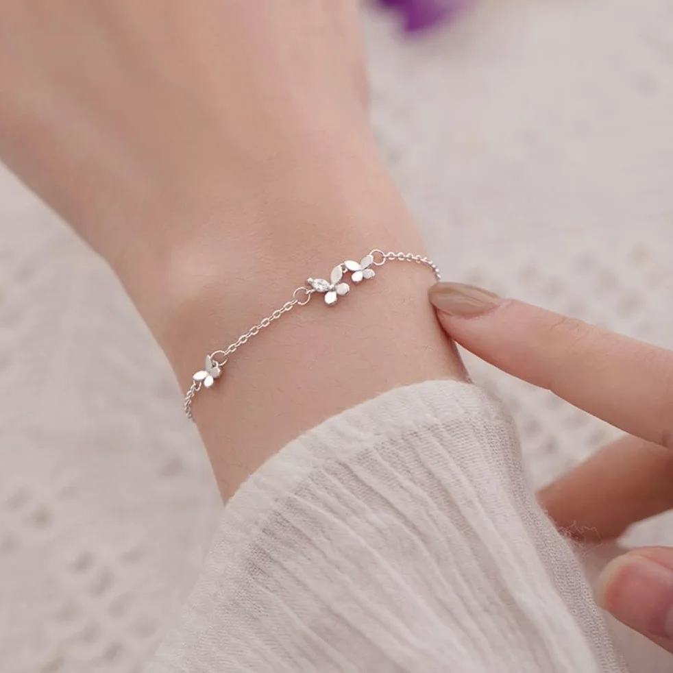 pulsera de mariposa para dulce boda romántica ajustable