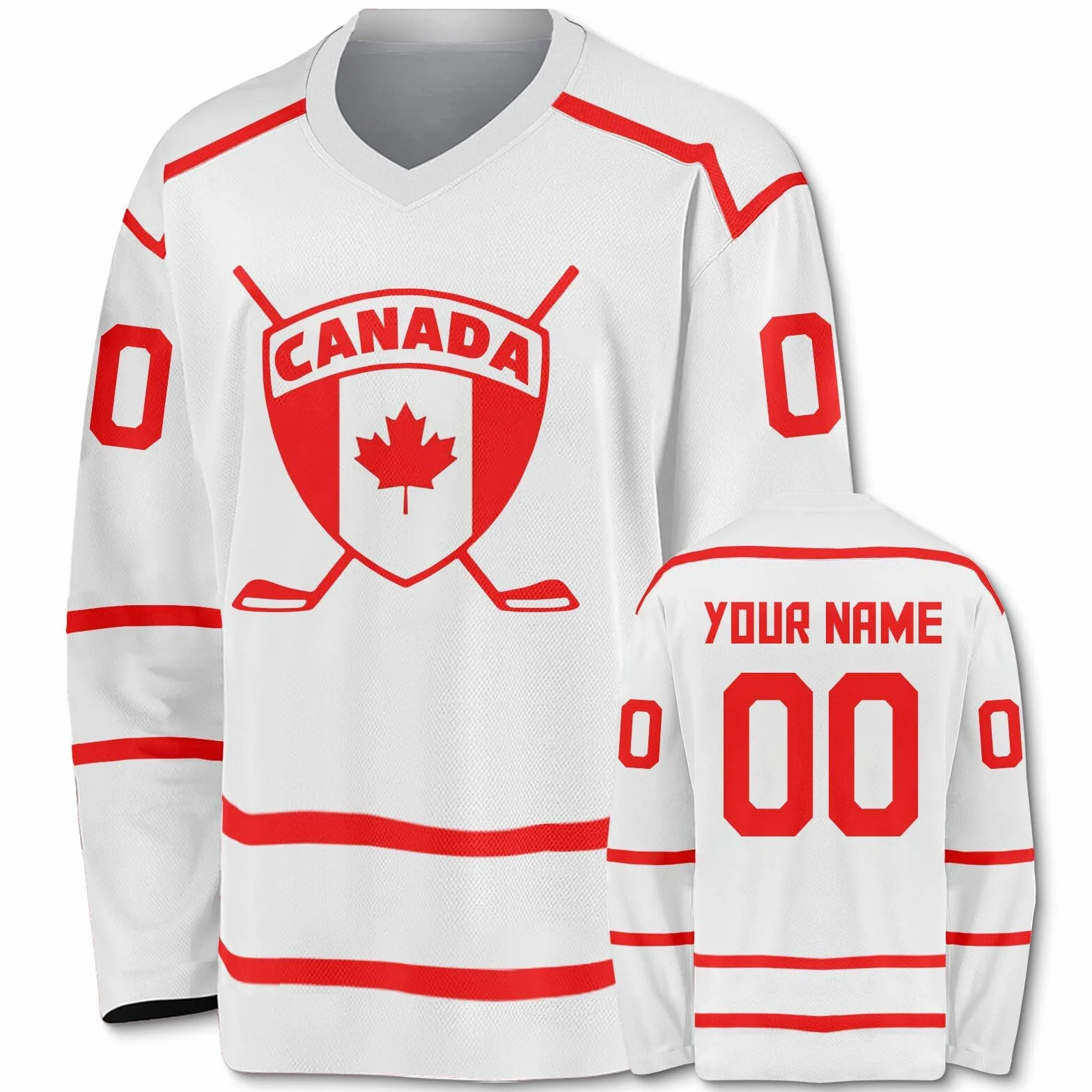 Camisetas de Hockey Personalizadas Hombre Mujer con Nombre Equipo Número