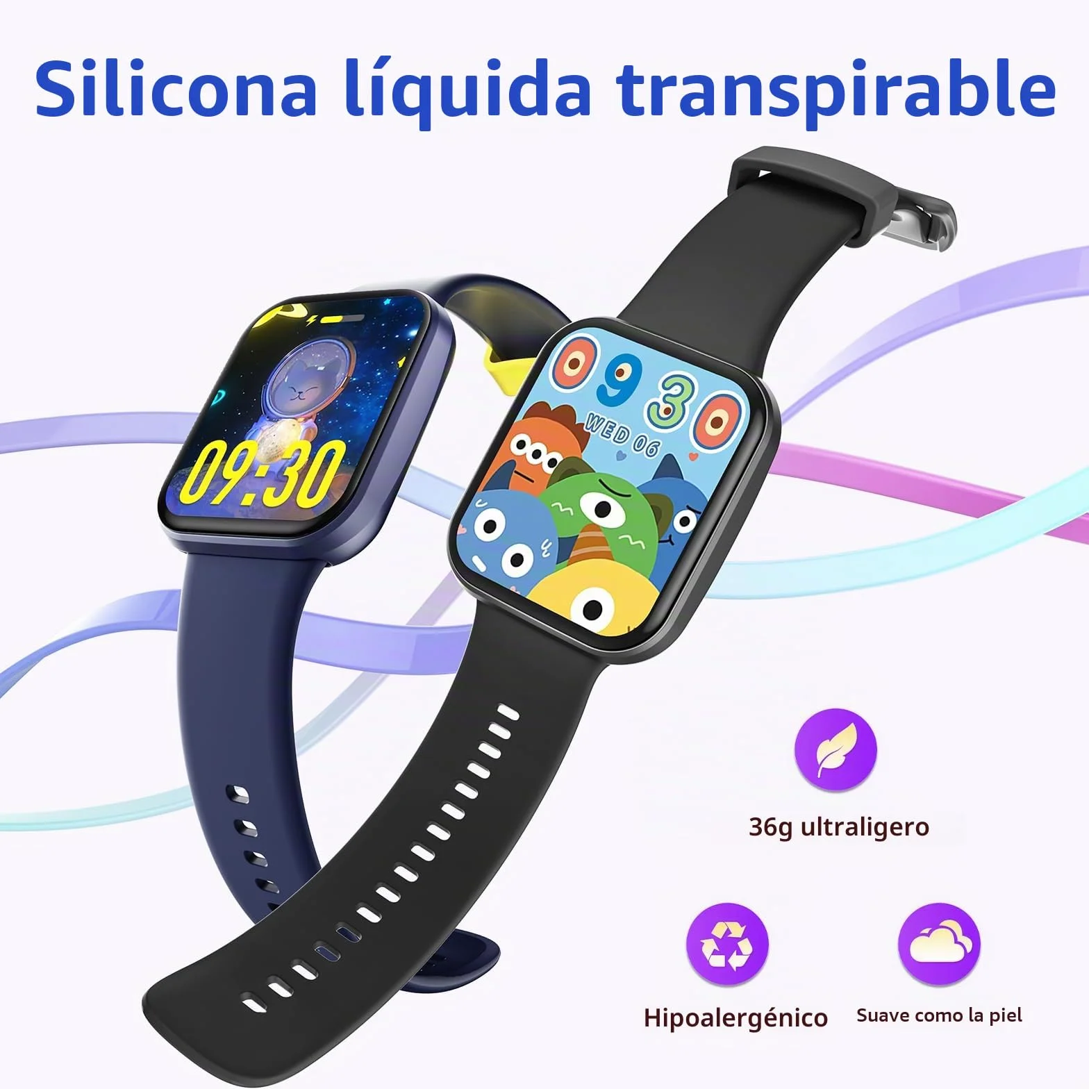 Parsonver Reloj Inteligente para Niños Smartwatch con 20 Deportivos Monitor Sueño Frecuencia Cardíaca IP68 Impermeable 1.69" Azul