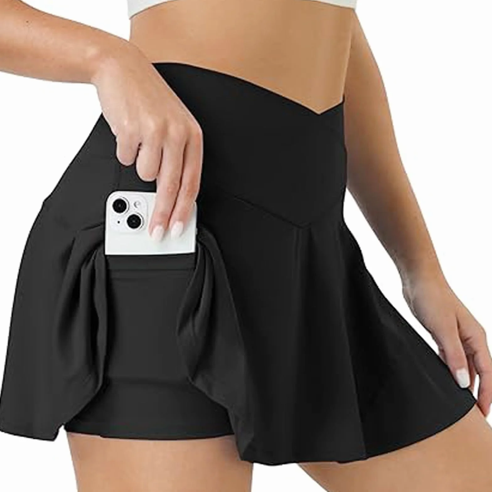 Falda Plisada Deportiva para Mujer, Skorts de Golf con Bolsillo, Minifalda para Correr y Gimnasio