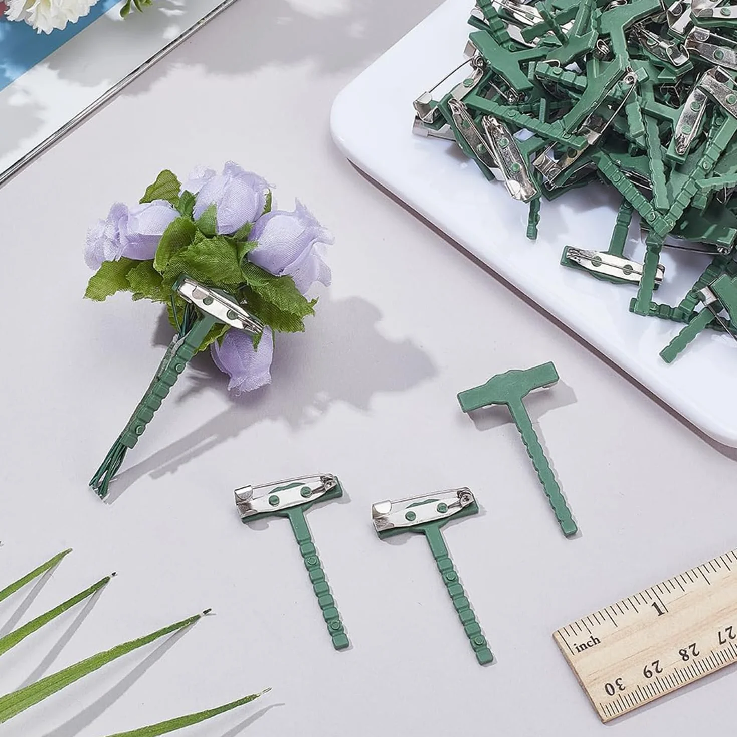 Alfileres Triangulares de Plástico en Forma de T, 100 Piezas para Bodas y Manualidades