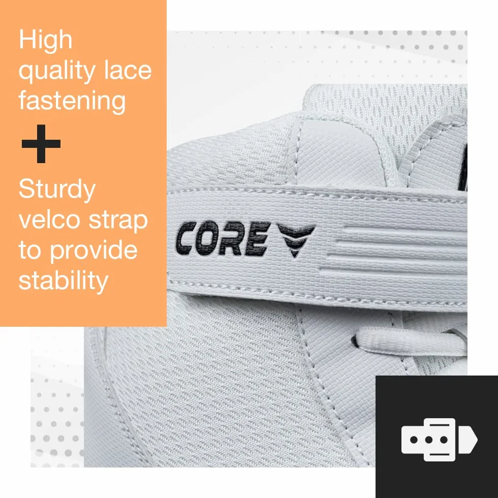 CORE Botas de Lucha para Hombre, Mujer y niños, Antideslizantes Zapatillas de Lucha Libre, para Deportes de Combate, Wrestling Shoes, Crossfit y Levantamiento de Pesas, Blanco