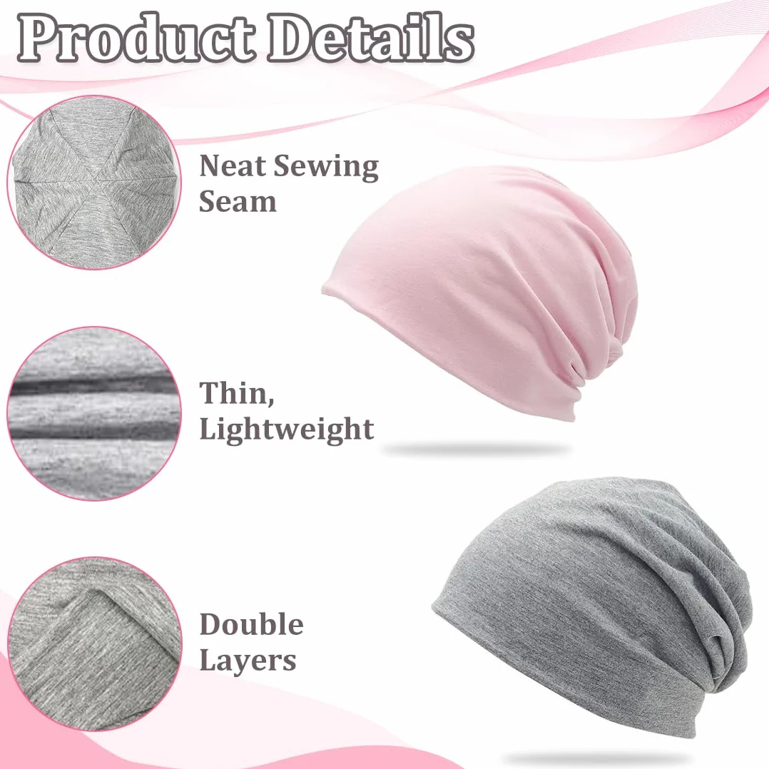 Gorro Pelo Rizado Dormir Unisex Ajustable Suave para Mujeres y Hombres
