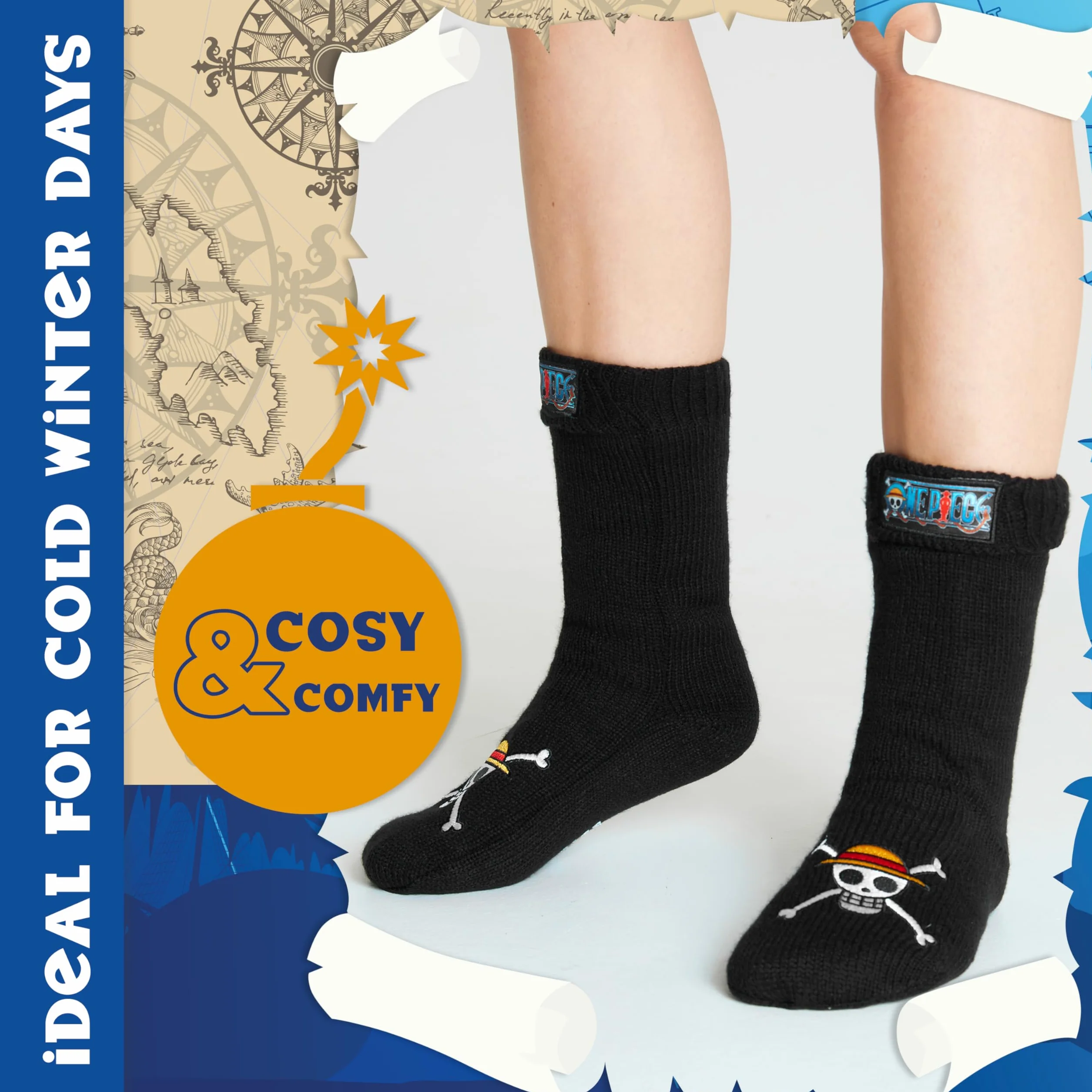 Calcetines Antideslizantes One Piece Térmicos Invierno Talla Única