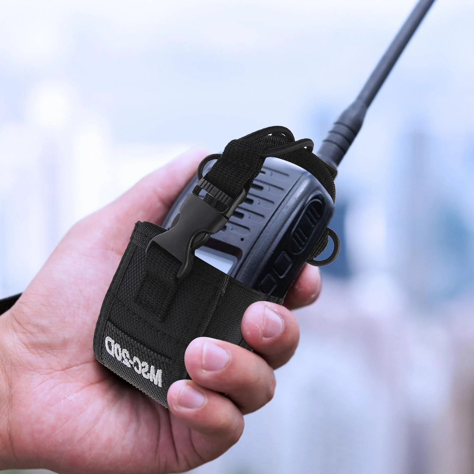 ZONTO Funda de Radio Nailon Ajustable para Walkie Talkie