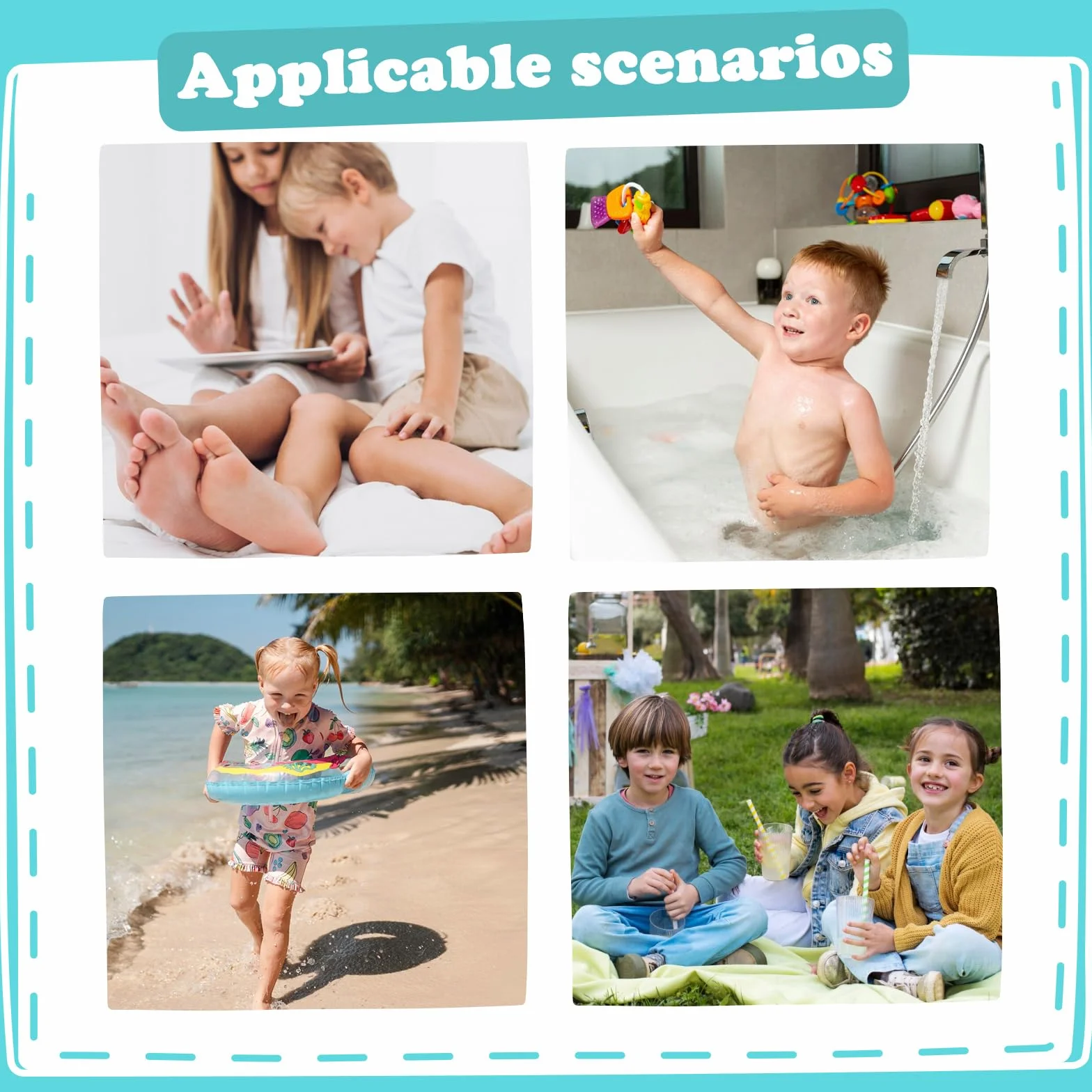 Zapatillas de Piscina para Niños, Chanclas Antideslizantes de Baño