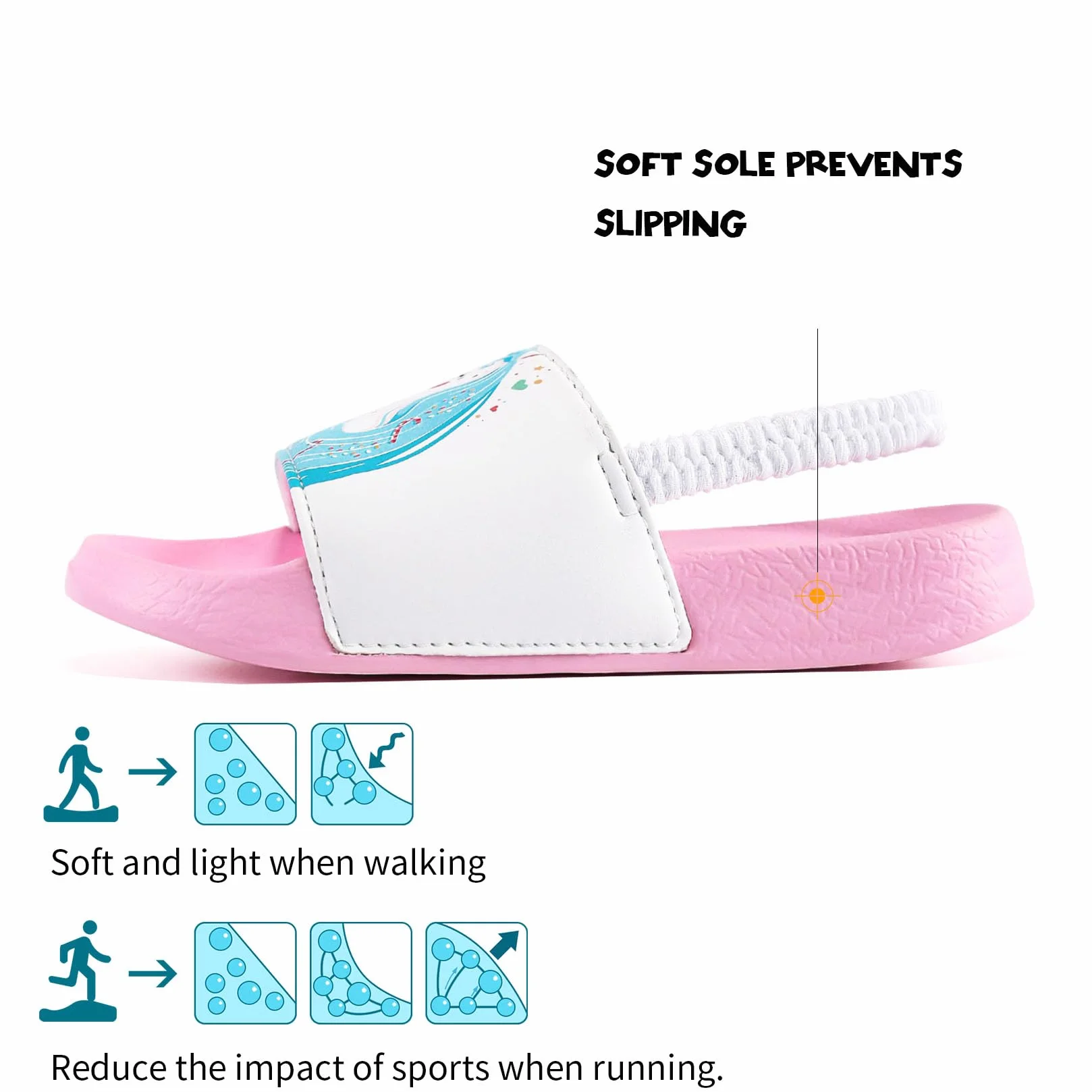 Littleplum Chanclas de Playa para Niña Zapatos de Ducha Verano Sandalias