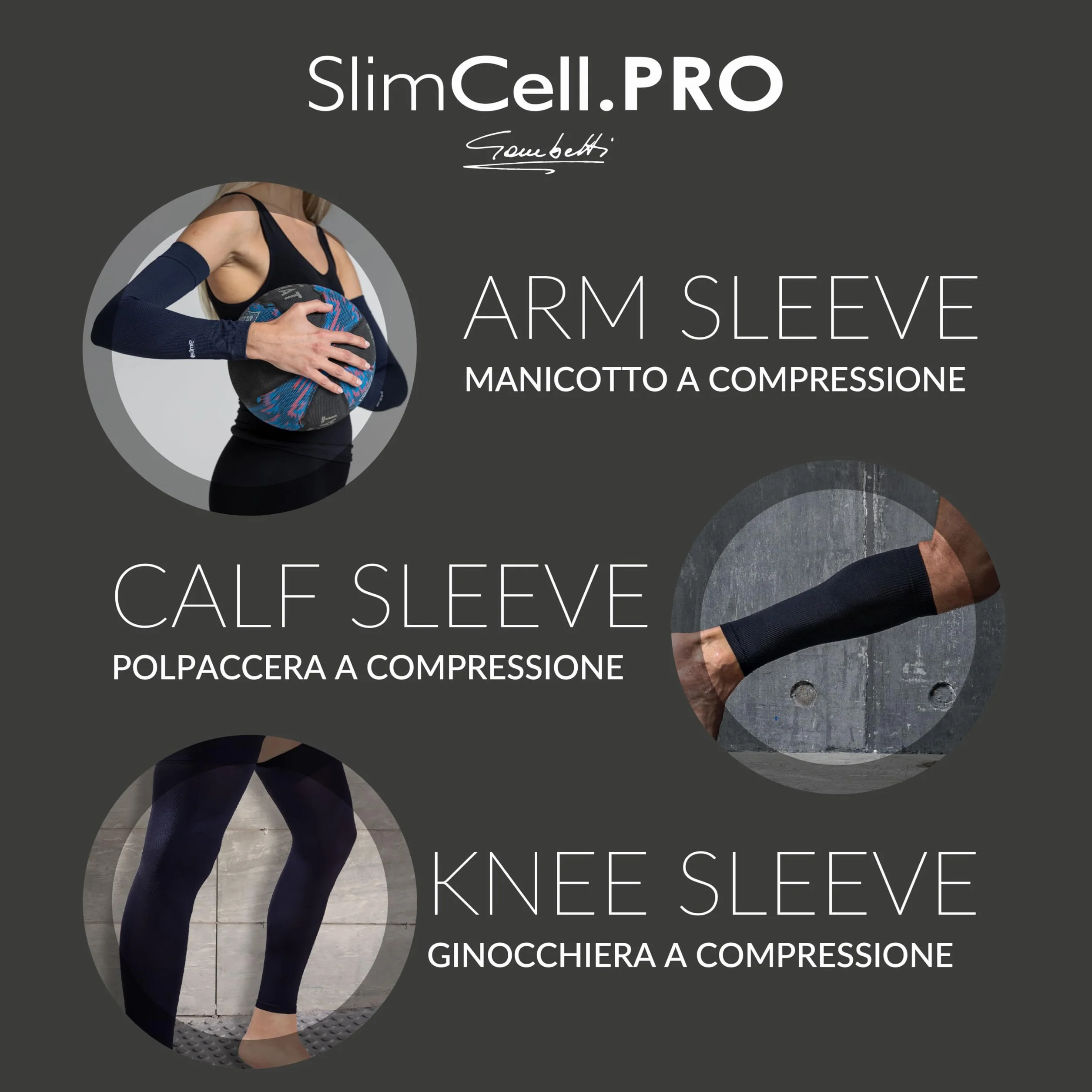 SLIMCELL PRO Manguitos Deportivos Unisex Anti UV Compresion Brazo Running Ciclismo Voleibol