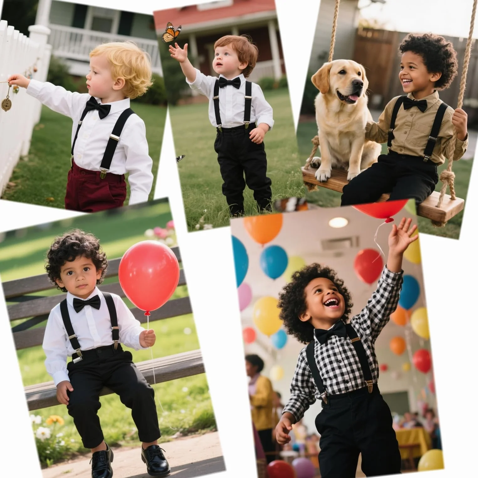 JZK Juego de pajarita y tirantes negros para niños 135 cm ajustables en forma de Y