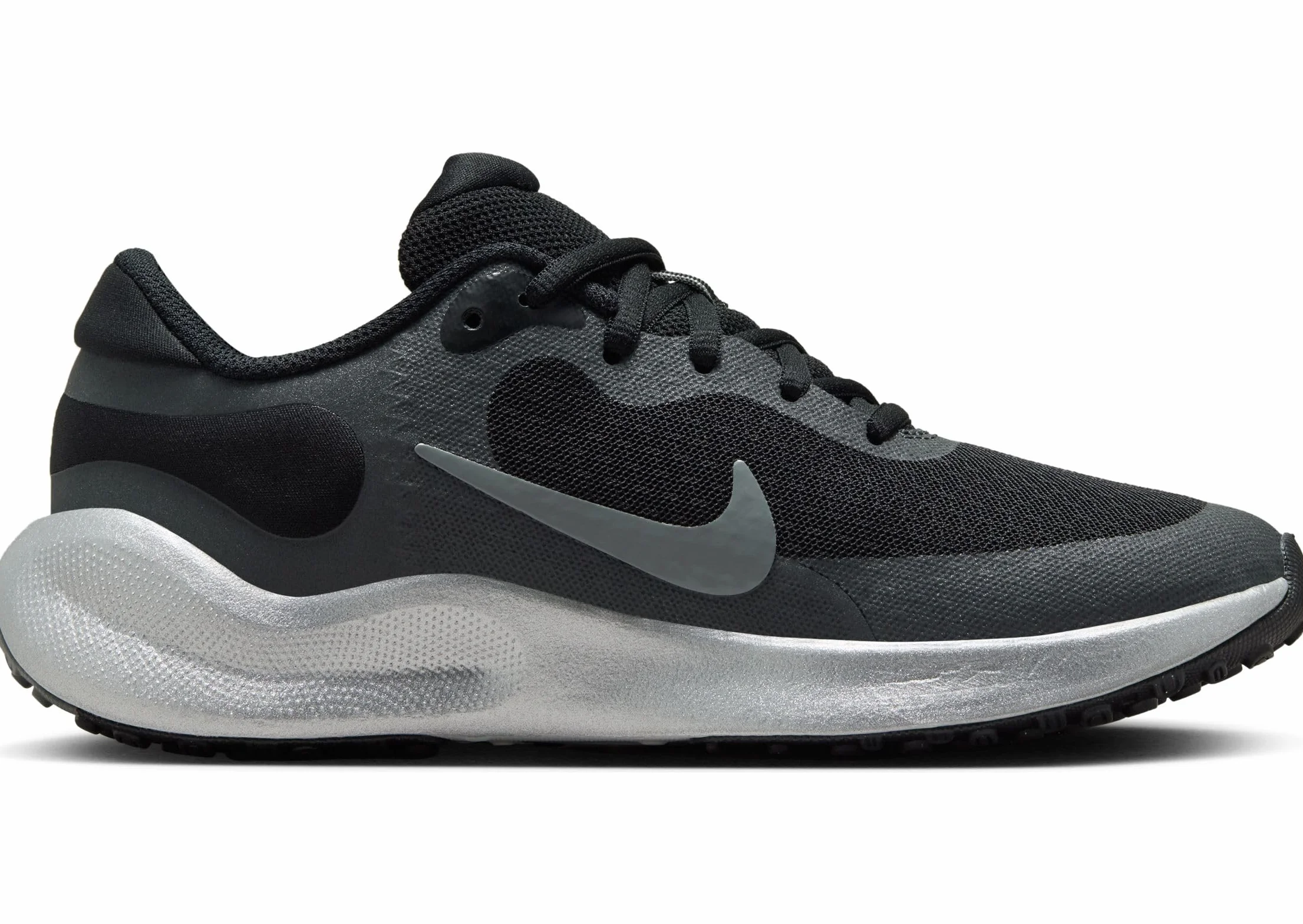 Nike Revolution 7 Se GS Zapatillas Carrera Montaña Black Metallic Silver Anthracite 37.5 EU