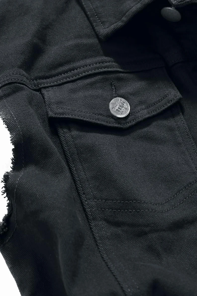 EMP Hombre Chaleco vaquero negro