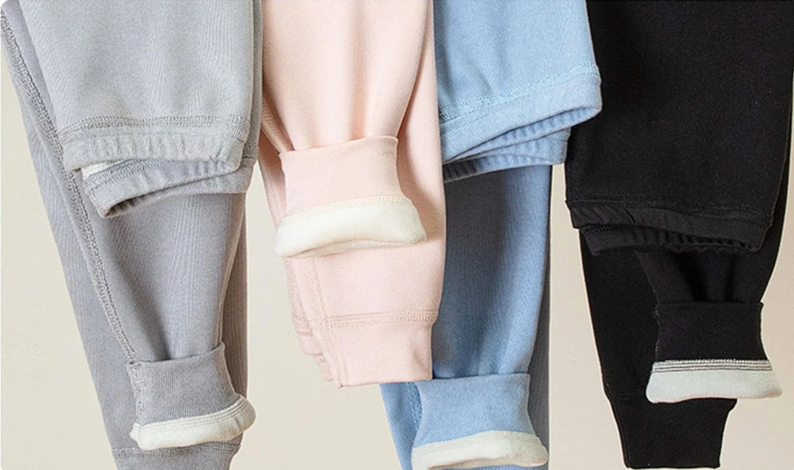 Pantalones térmicos softshell para niños, forrados, cintura elástica, invierno