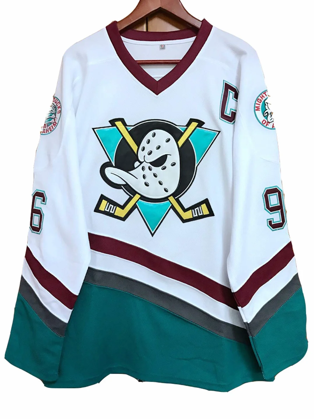 Portman 21 Mighty Ducks Hockey Jersey Cosido Letras Números S-XXXL