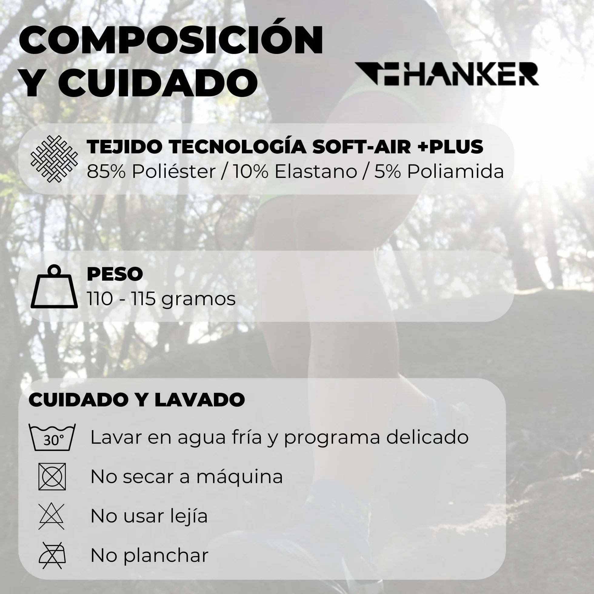 HANKER Mallas Deportivas Mujer Cortas Compresivas con Bolsillos Cintura Alta