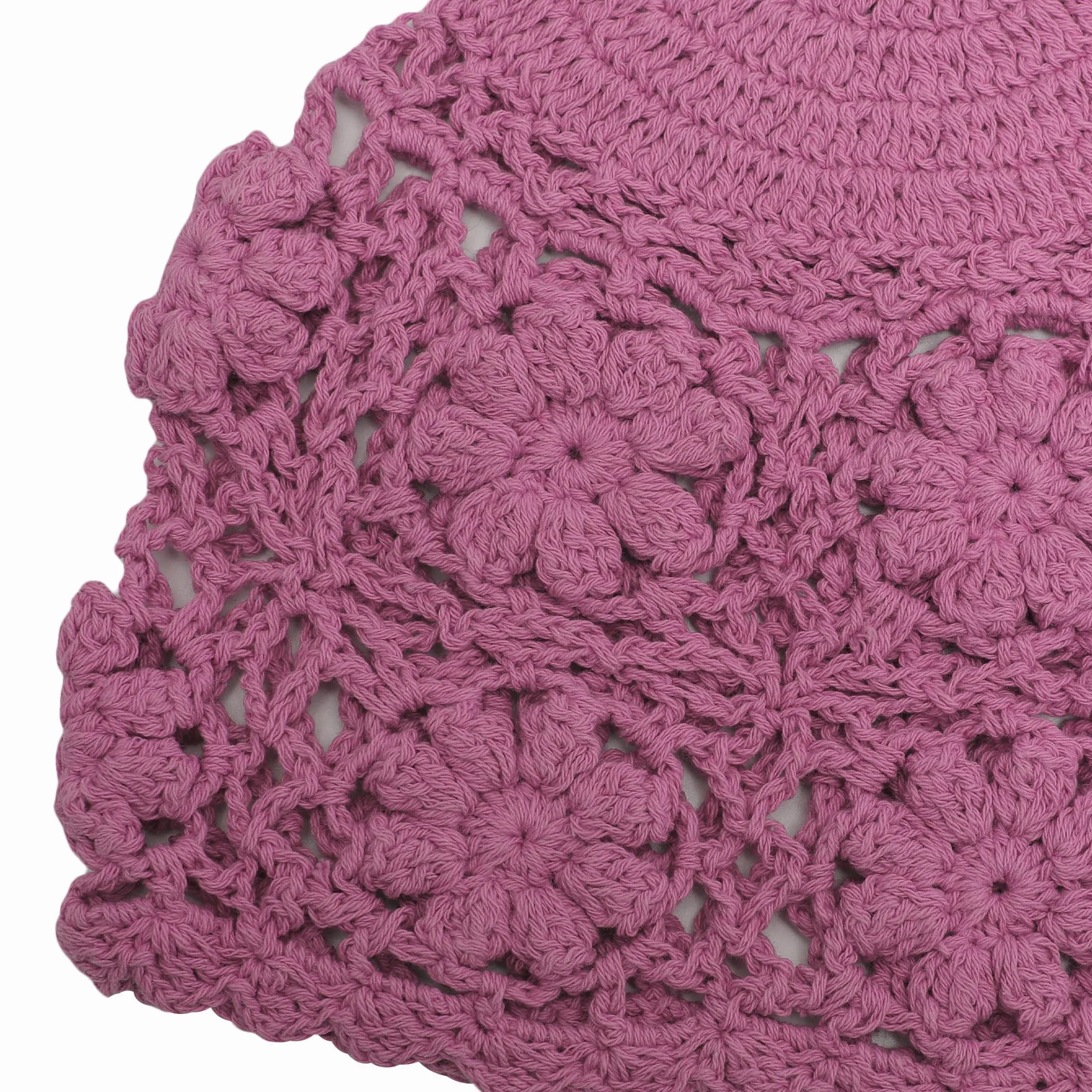 Gorro de Punto con Flores Hecho a Mano de Algodón Señoras ZLYC
