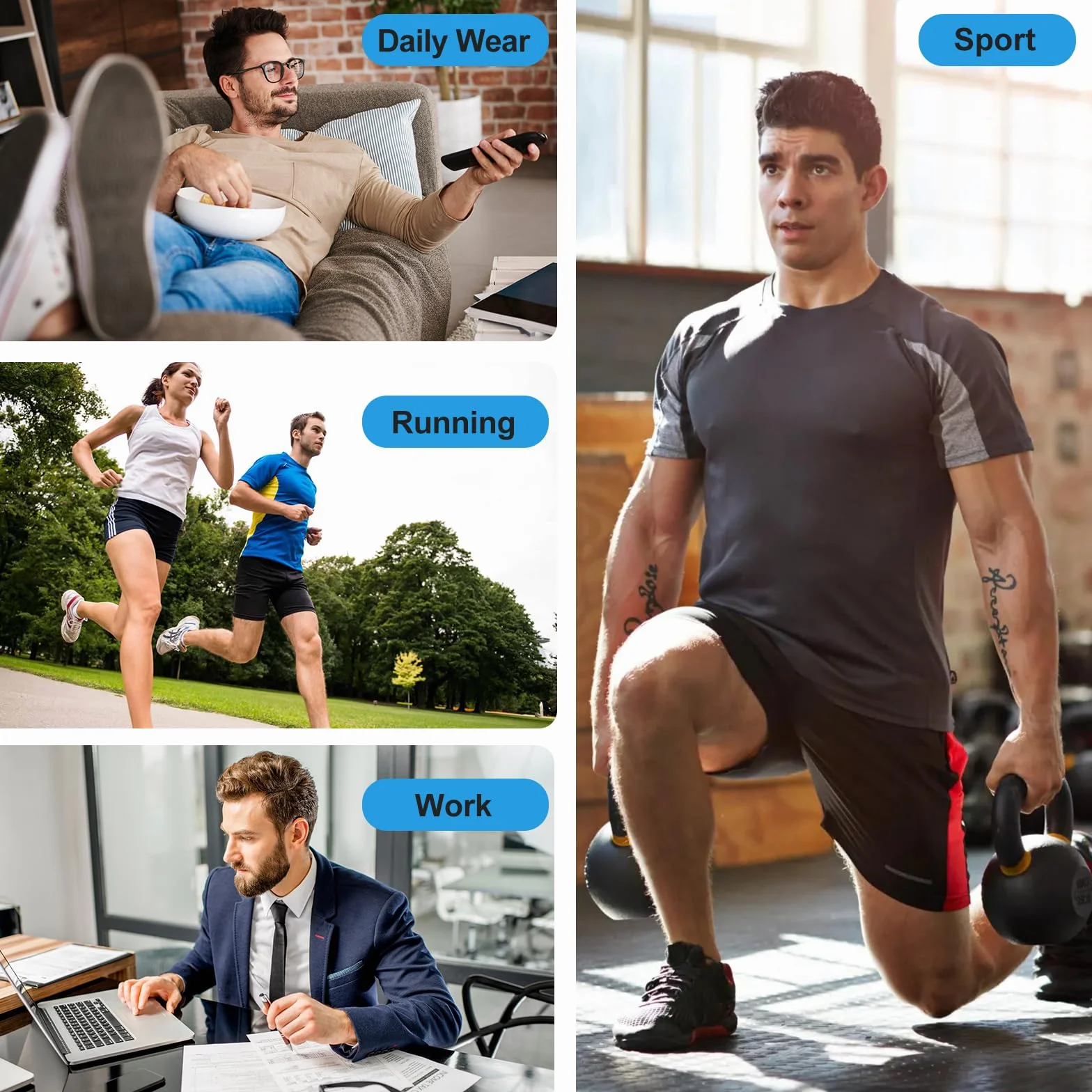 Calcetines Tobilleros 6 Pares Transpirables Cortos Deporte Antiampollas Running Algodon Hombre Mujer